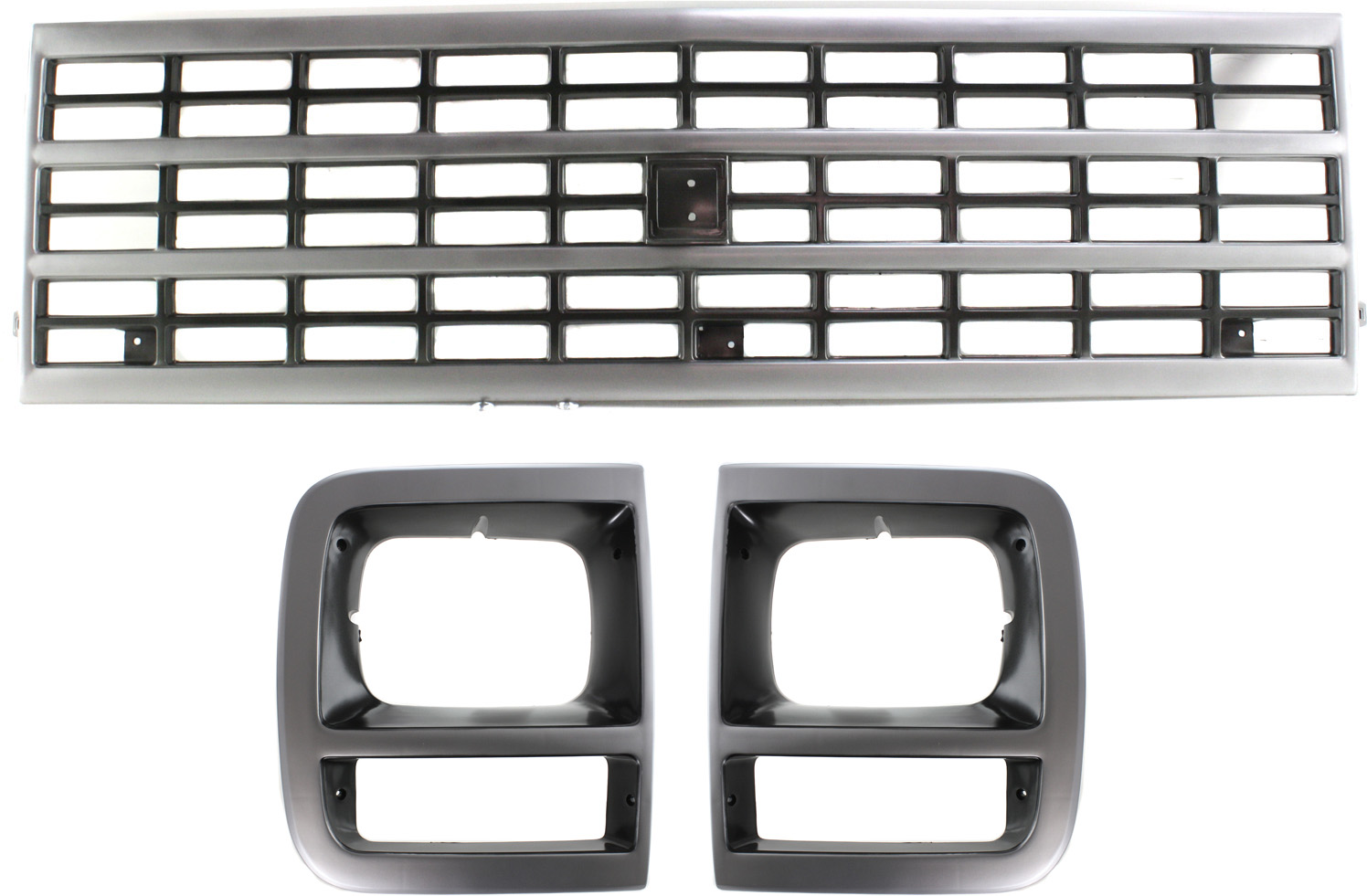 AM G SERIES 92-96 GRILLE 3 pc Kit w Single Headlights with Headlight Doors SKU KIT 072017-36 Partslink GM1200360 GM2512181 GM2513181 OEM 15709687-15685963-15685964
