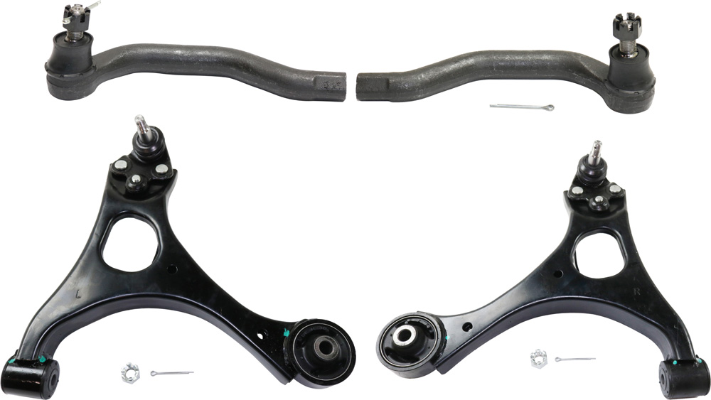AM CIVIC CSX 06-11 FRONT CONTROL ARM KIT RH AND LH Lower w ball joint s 4 pc Kit with Tie Rod End SKU KIT 072017-66 OEM 51350SNA903-51360SNA903-53540S