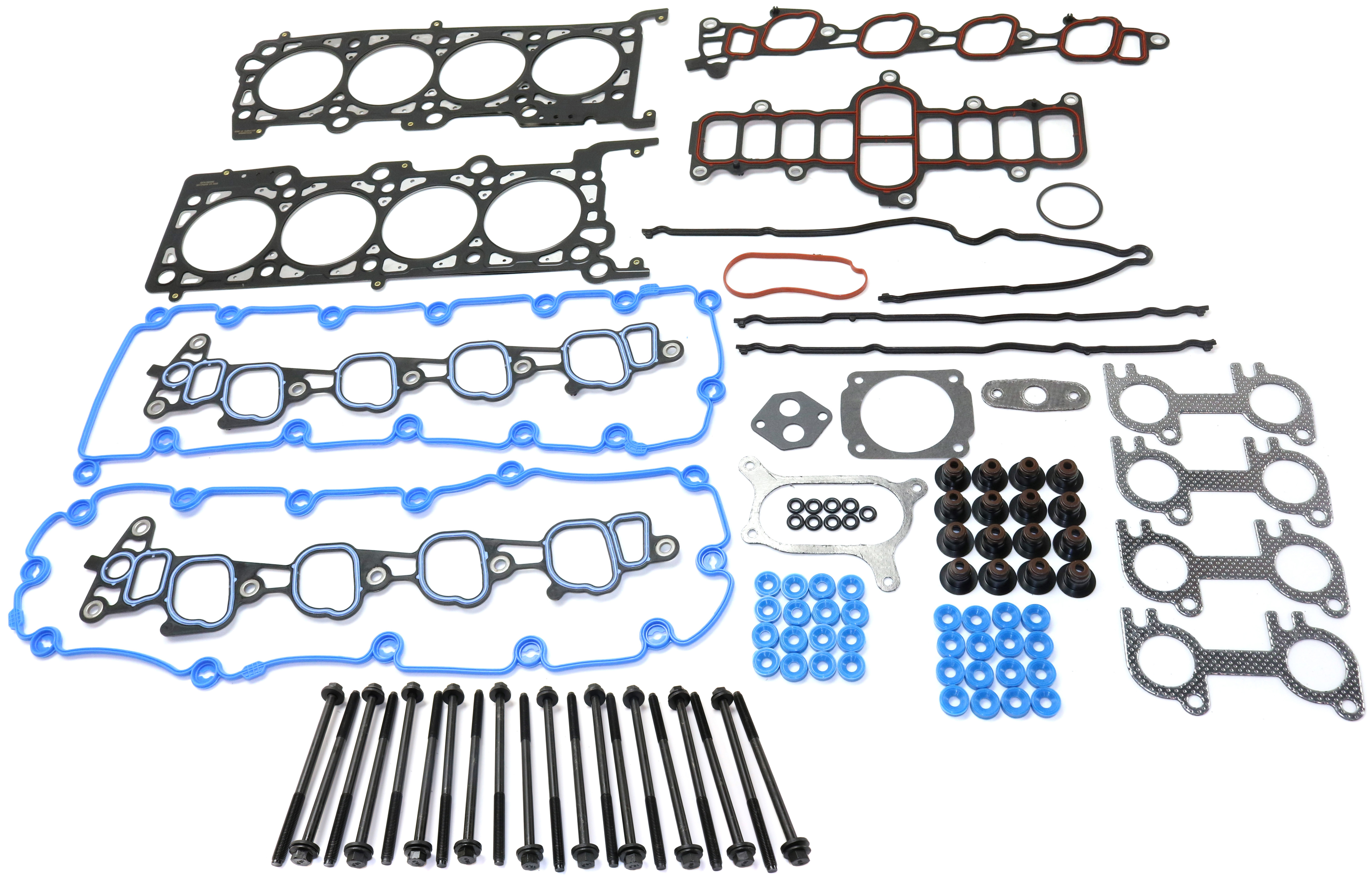 AM F 150-99-03 EXCURSION 00-05 HEAD GASKET SET 21 pc Kit 8 Cyl 5.4L Engine w Cylinder Head Bolt Cylinder Head Gasket SKU KIT 072017-74