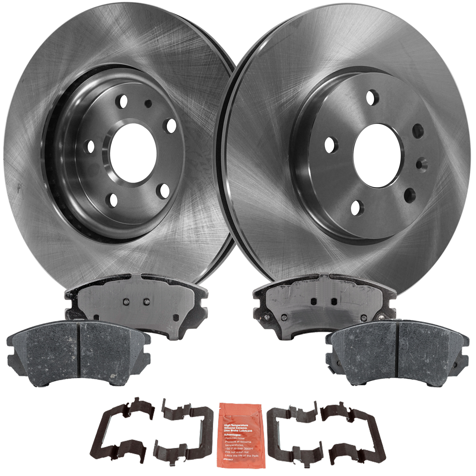 AM CAMARO 10-15 FRONT BRAKE DISC AND PAD KIT 2 Wheel Set SKU KIT 072121-10 OEM 569064-569422-13501308-9223026