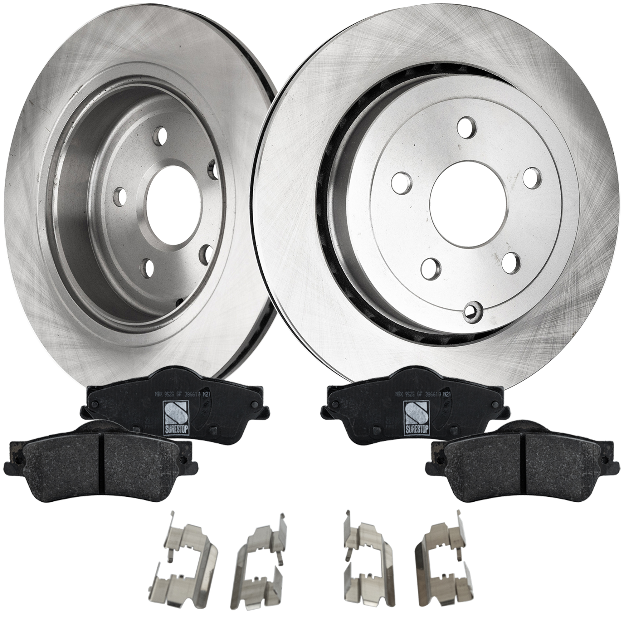 AM G8-08-09 CAPRICE 15-17 REAR BRAKE DISC AND PAD KIT 2 Wheel Set SKU KIT 072121-112 OEM 92170766-9039608-92265227-9226