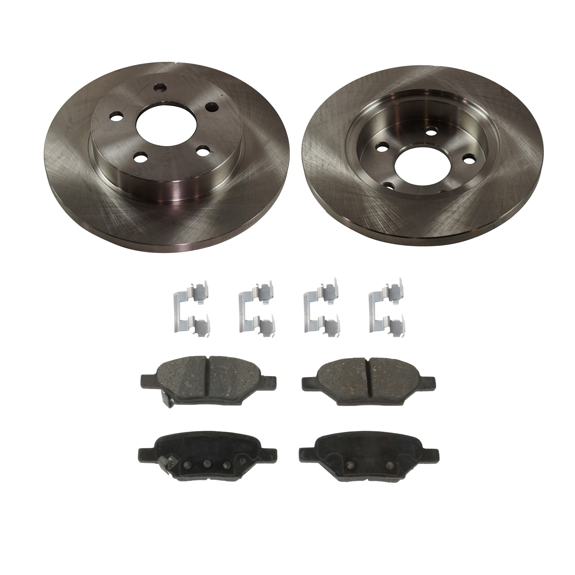 AM MALIBU 04-12 REAR BRAKE DISC AND PAD KIT 4 pc kit SKU KIT 072121-114 OEM 22705356-15935922-20906304-193