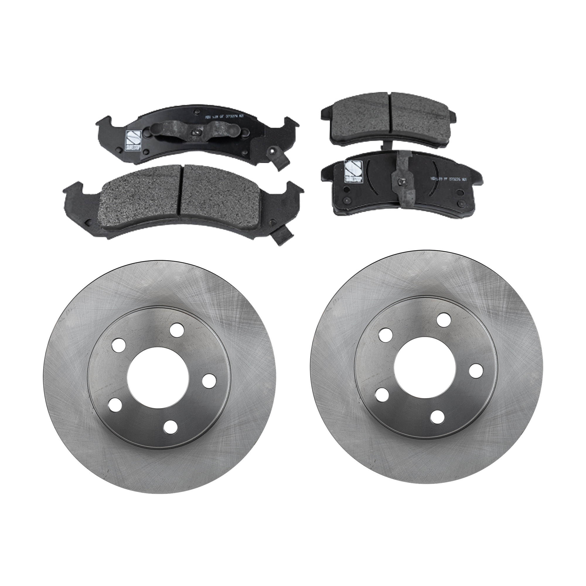 AM LESABRE BONNEVILLE 98-99 FRONT BRAKE DISC AND PAD KIT 4 pc Kit SKU KIT 072121-13 OEM 569019-12370006-12370012-12510