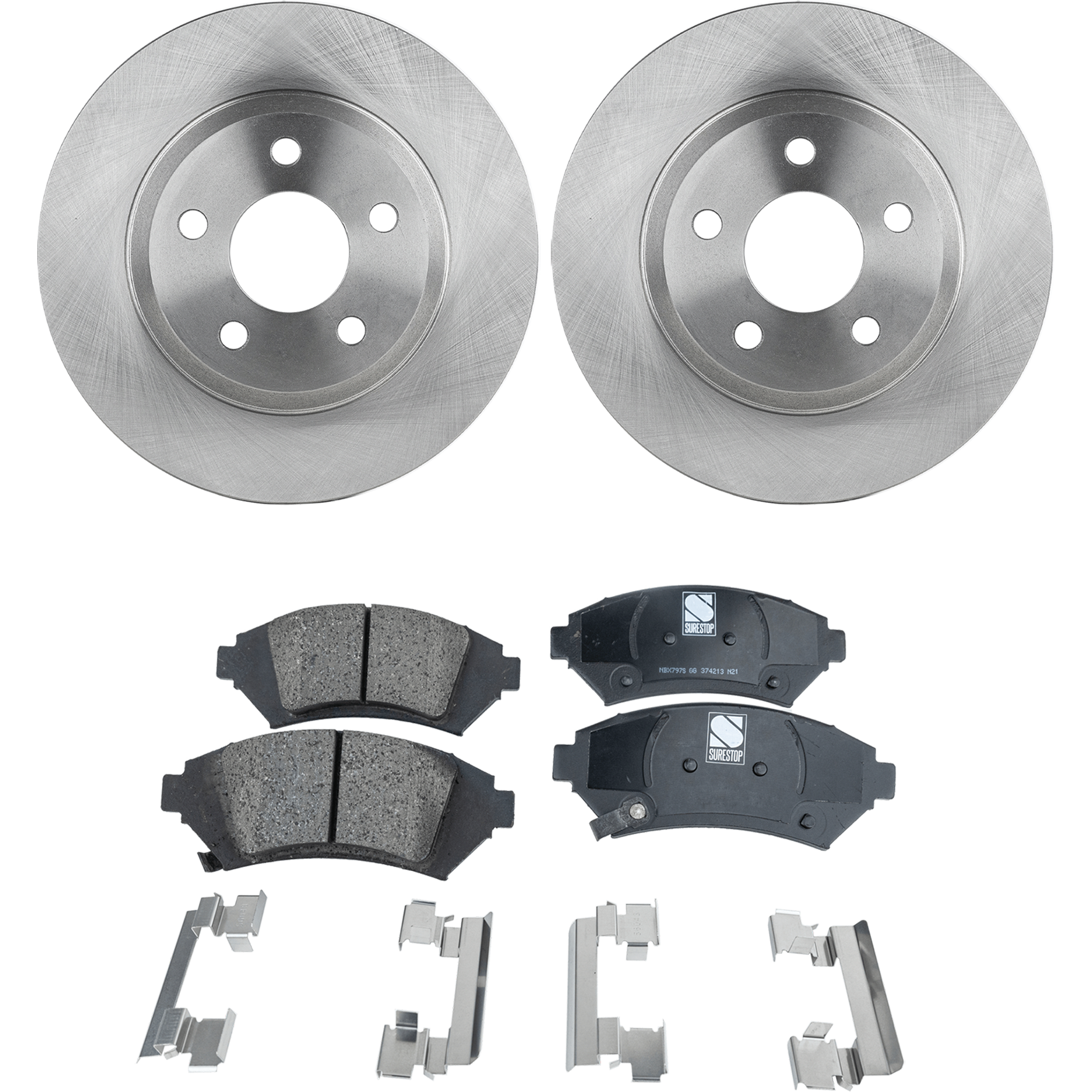 AM BONNEVILLE IMPALA 05-05 FRONT BRAKE DISC AND PAD KIT 2 Wheel Set SKU KIT 072121-16 OEM 88964116-19303832-88964119