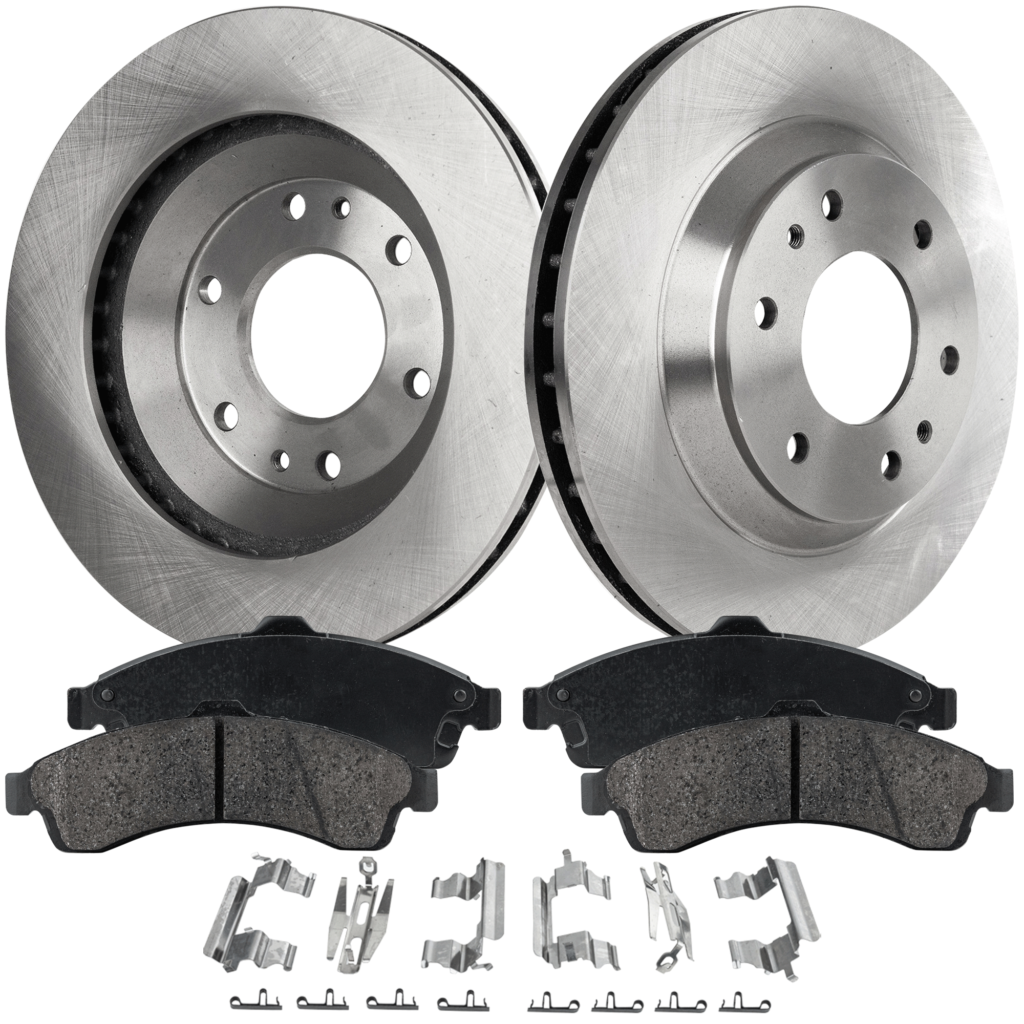 AM ENVOY 02-05 TRAILBLAZER 02-05 FRONT BRAKE DISC AND PAD KIT 4 pc Kit SKU KIT 072121-18 OEM 8180606640-19181002-12497782-8