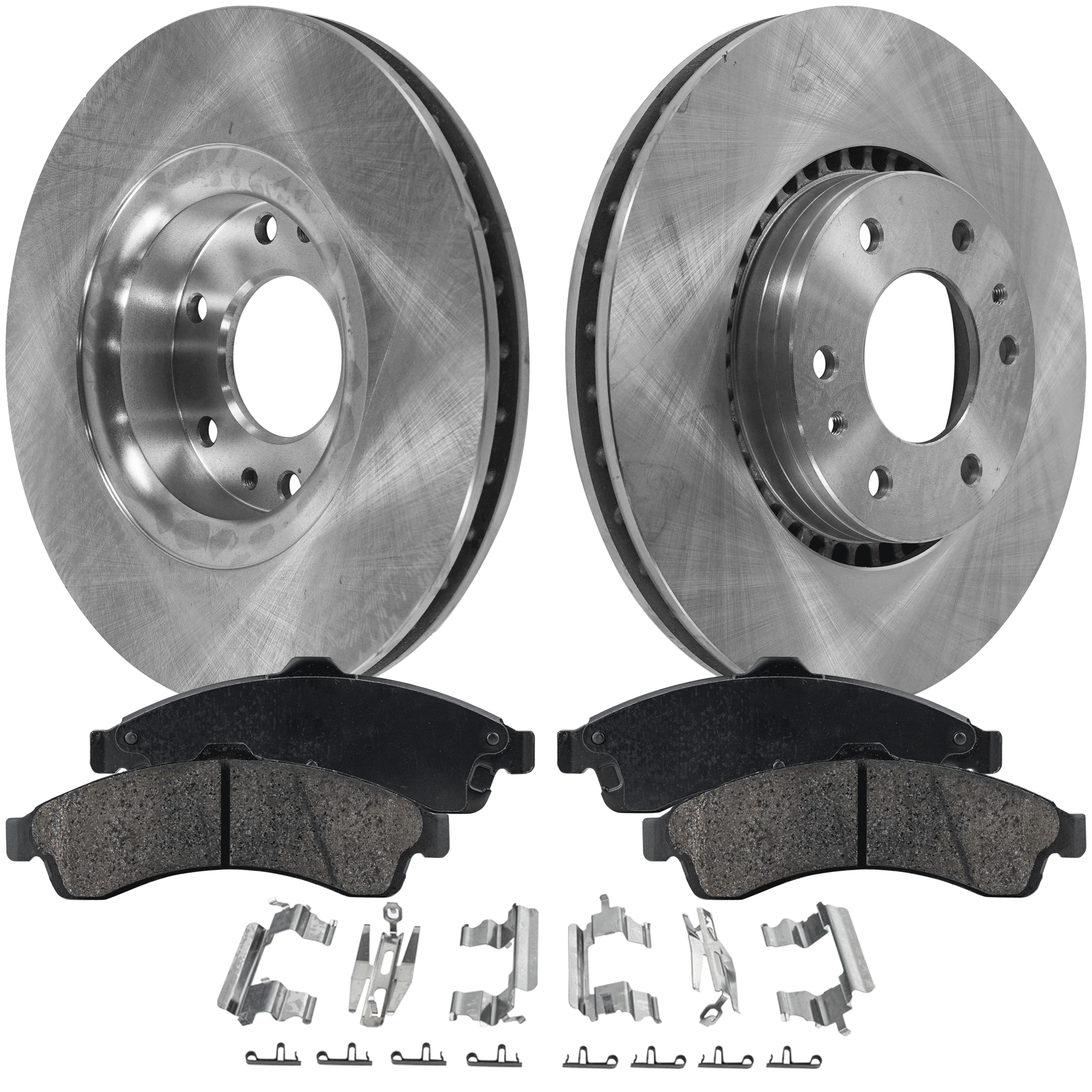 AM ENVOY XL TRAILBLAZER EXT 02-05 FRONT BRAKE DISC AND PAD KIT 4 pc Kit SKU KIT 072121-19 OEM 18060665-25826103-12497782-812