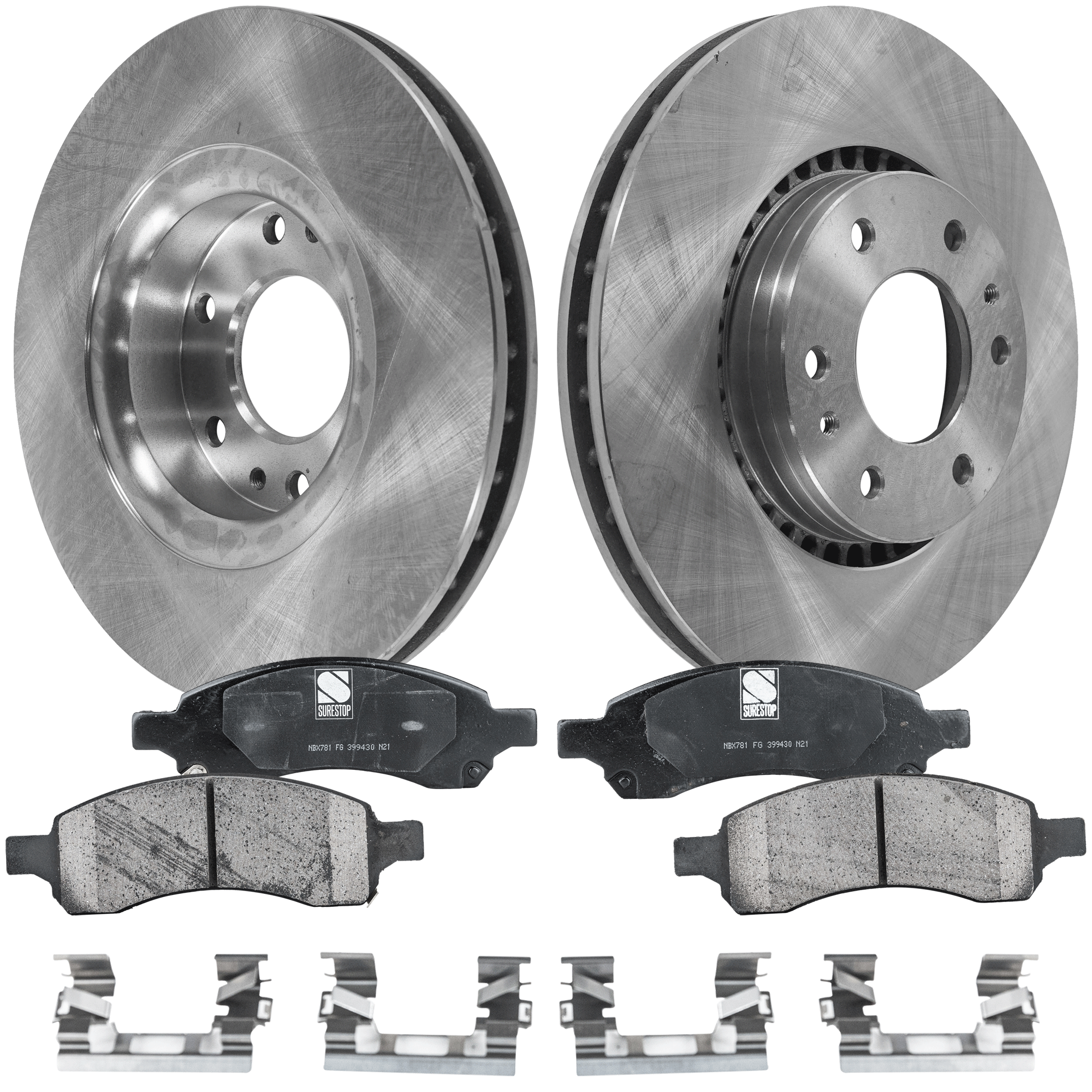 AM ENVOY 06-09 FRONT BRAKE DISC AND PAD KIT 4 pc Kit SKU KIT 072121-21 OEM 18060665-25826103-19178358-819