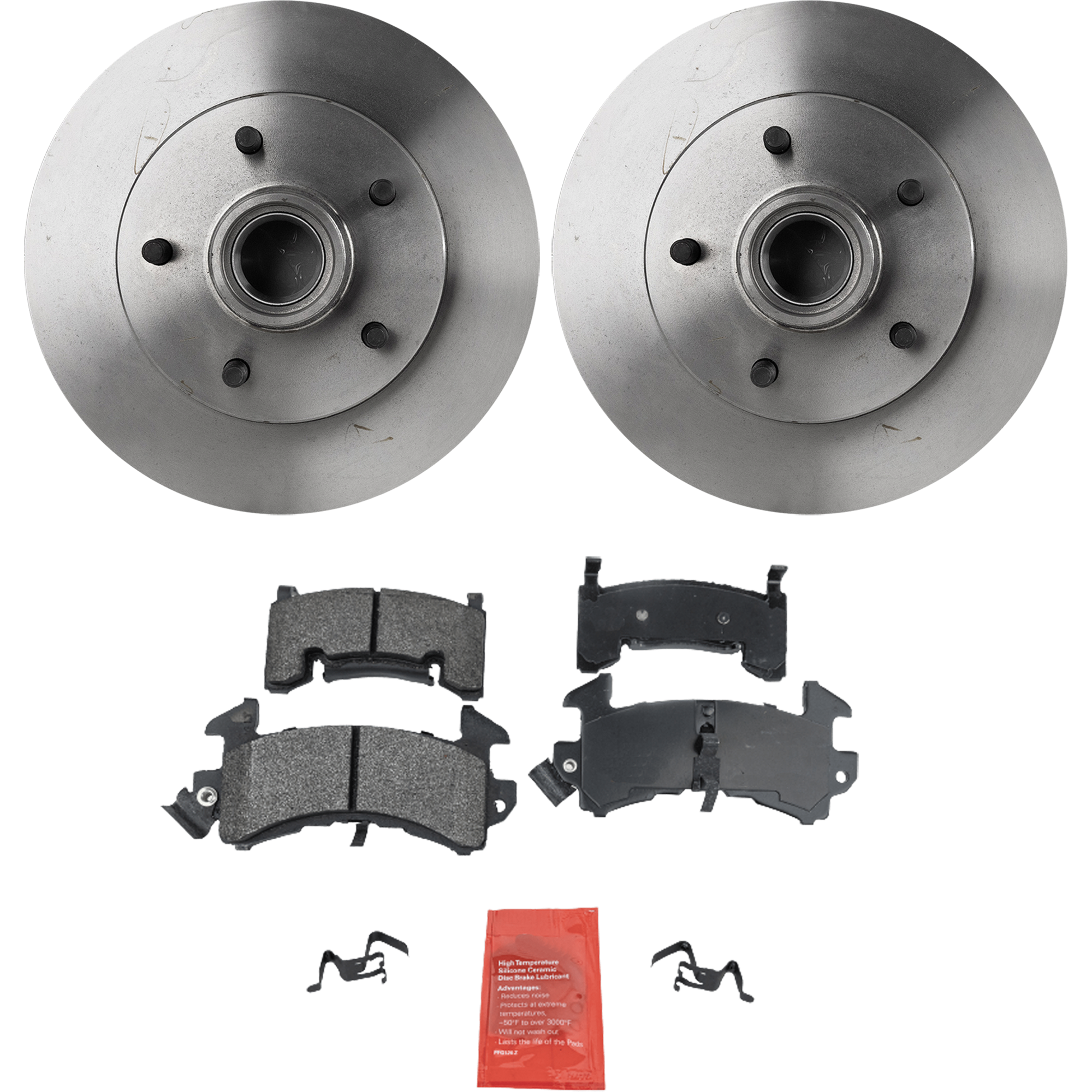 AM CAMARO FIREBIRD 85-92 FRONT BRAKE DISC AND PAD KIT 2 Wheel Set SKU KIT 072121-22 OEM 14032431-15606249-1155098-1155