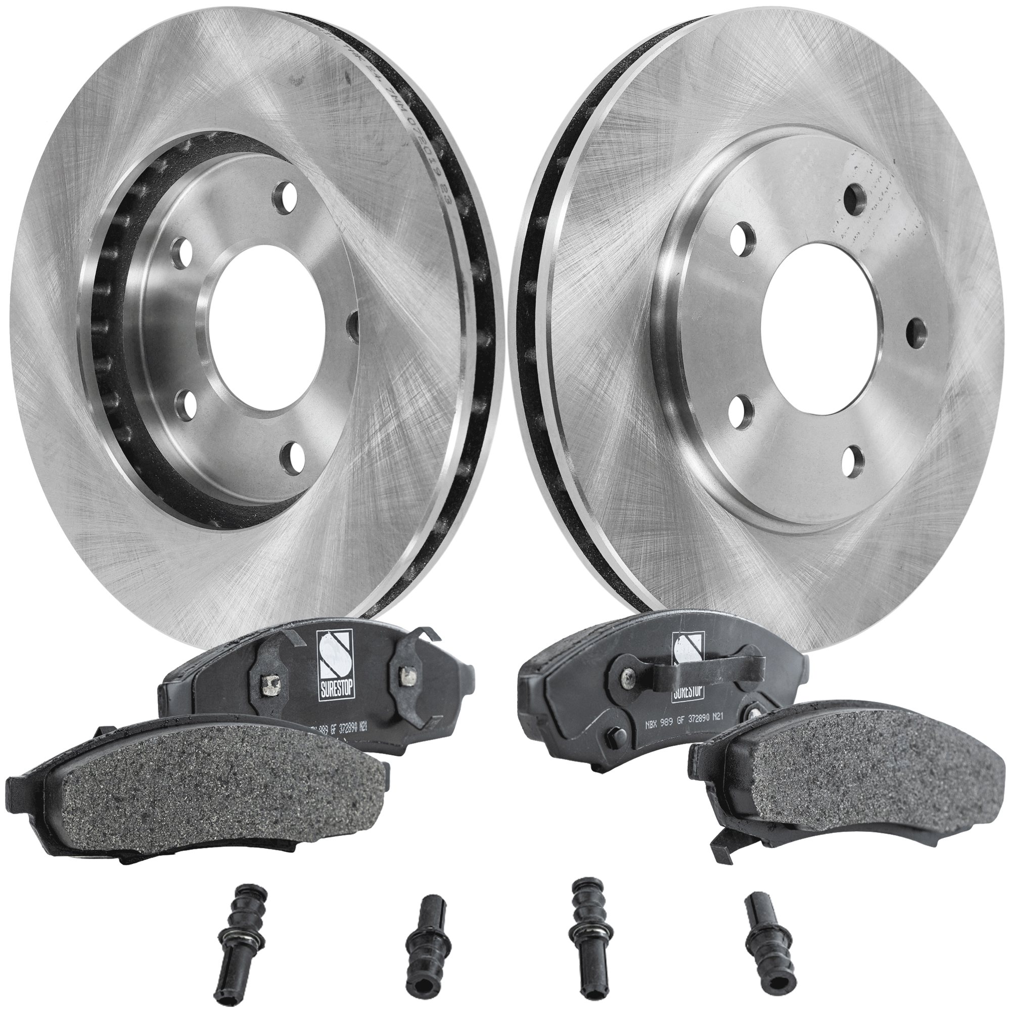 AM GRAND PRIX 88-96 FRONT BRAKE DISC AND PAD KIT 2 Wheel Set SKU KIT 072121-23 OEM 14094932-18020470-12321442-125
