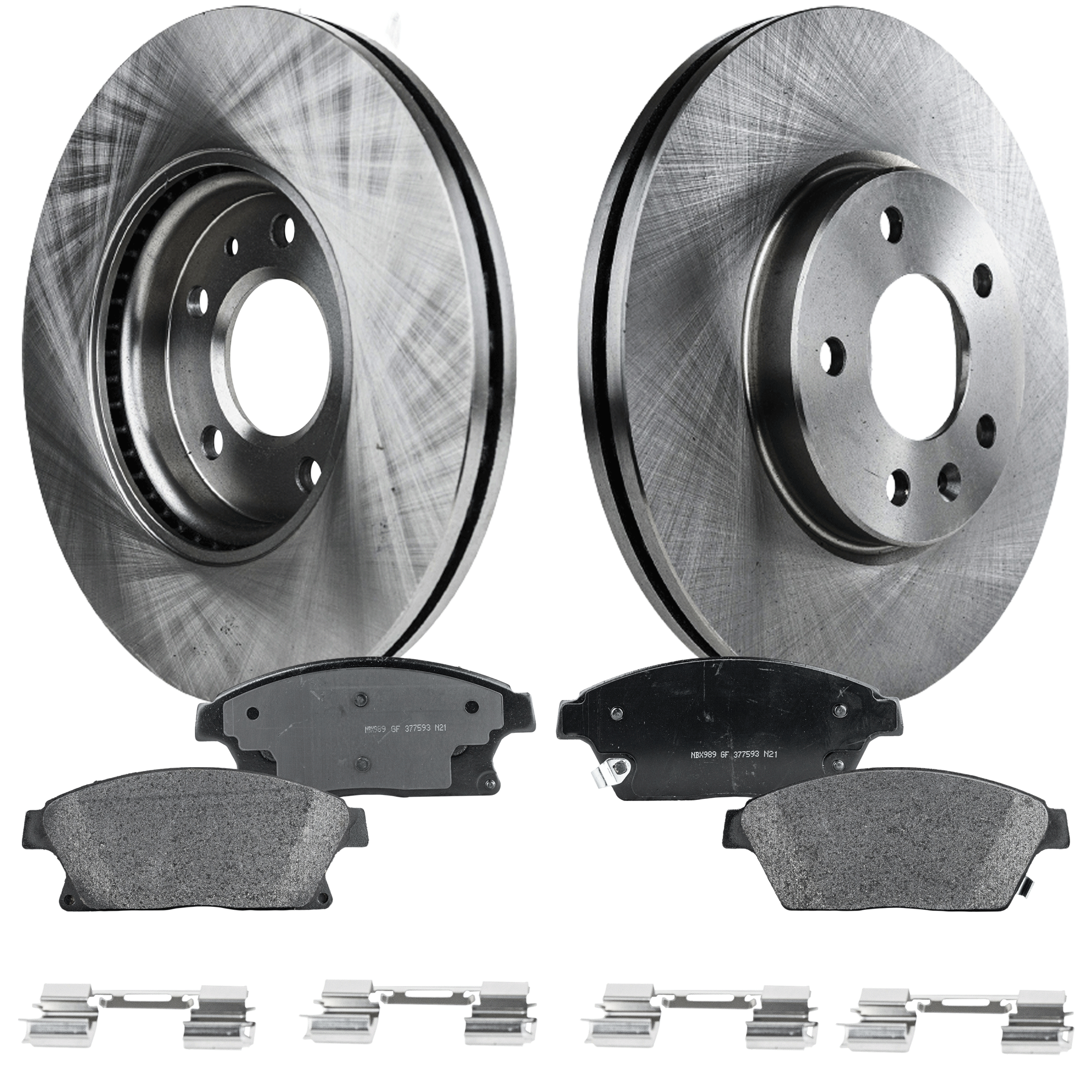 AM VOLT 11-15 VERANO 12-17 FRONT BRAKE DISC AND PAD KIT 4 pc Kit SKU KIT 072121-30 OEM 41274-55195-580899-850243-6004