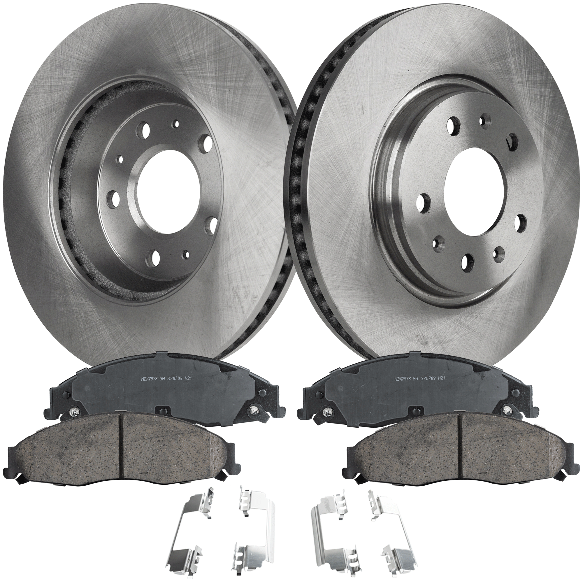 AM CTS 03-05 STS 05-08 FRONT BRAKE DISC AND PAD KIT 4 pc kit SKU KIT 072121-35 OEM 88964102-88959947-88959954-889