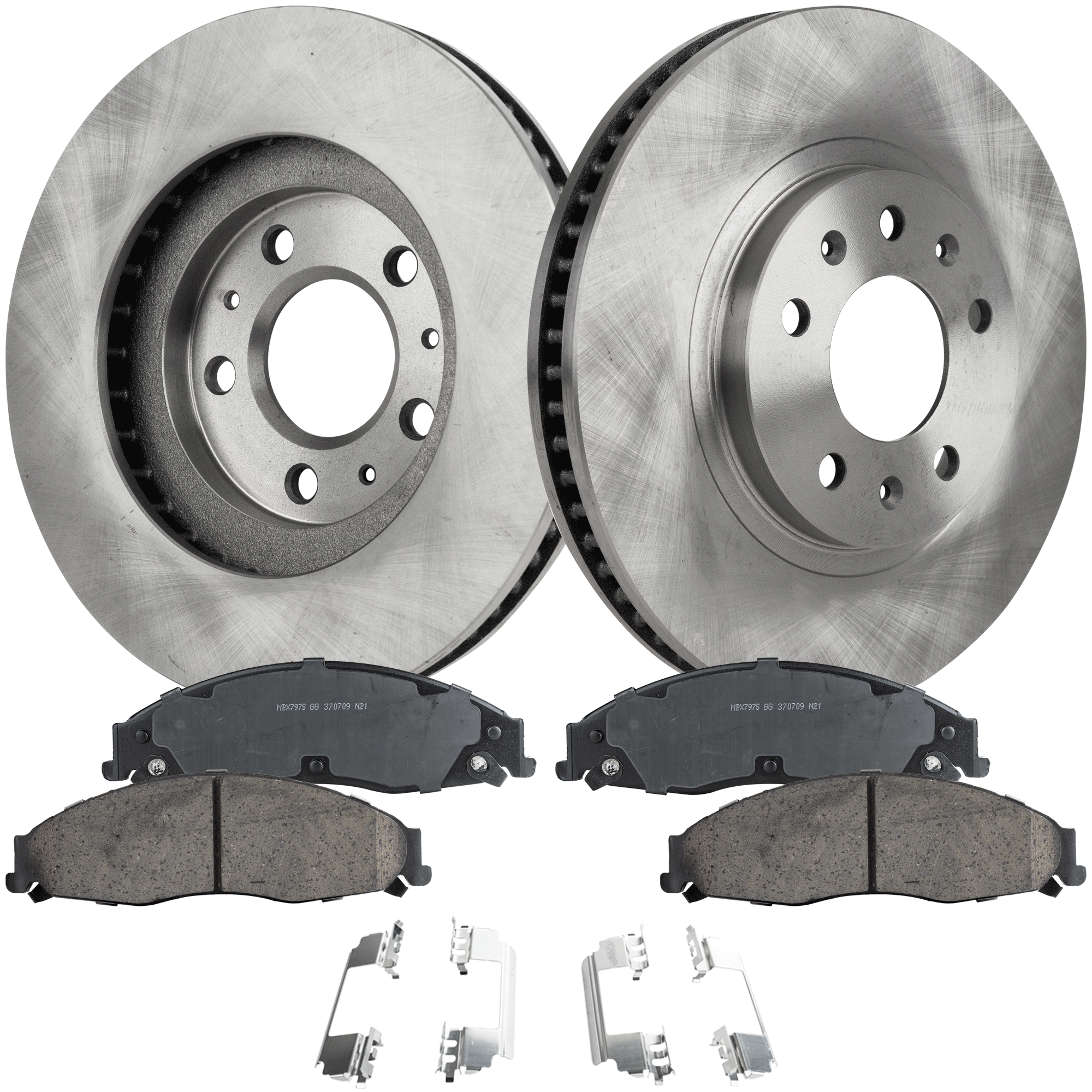 AM CTS 03-07 FRONT BRAKE DISC AND PAD KIT 2 Wheel Set SKU KIT 072121-36 OEM 18060682-18060686-88959947-889