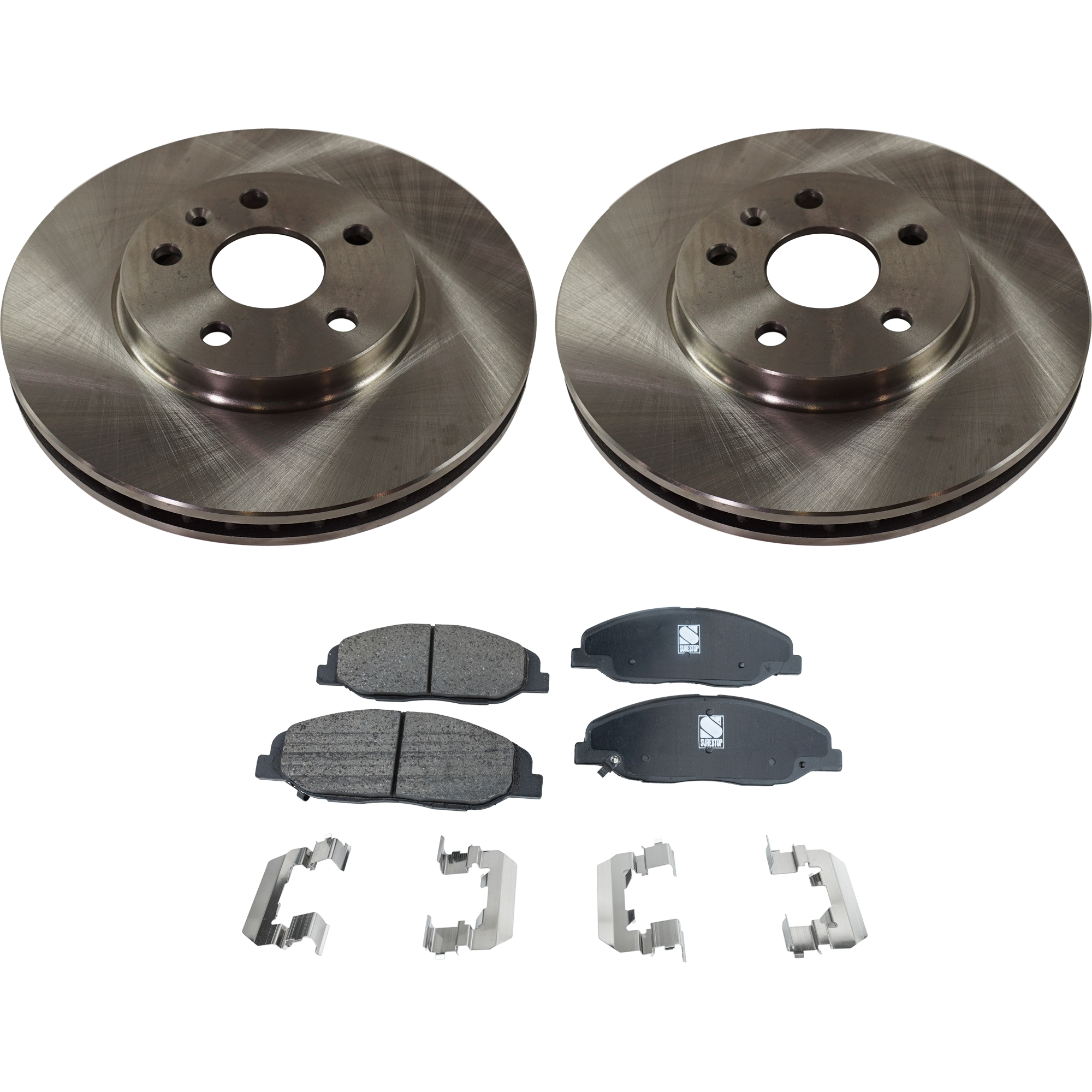 AM CTS 08-14 FRONT BRAKE DISC AND PAD KIT 4 pc Kit SKU KIT 072121-39 OEM 41247-55157-850103-900504-6004