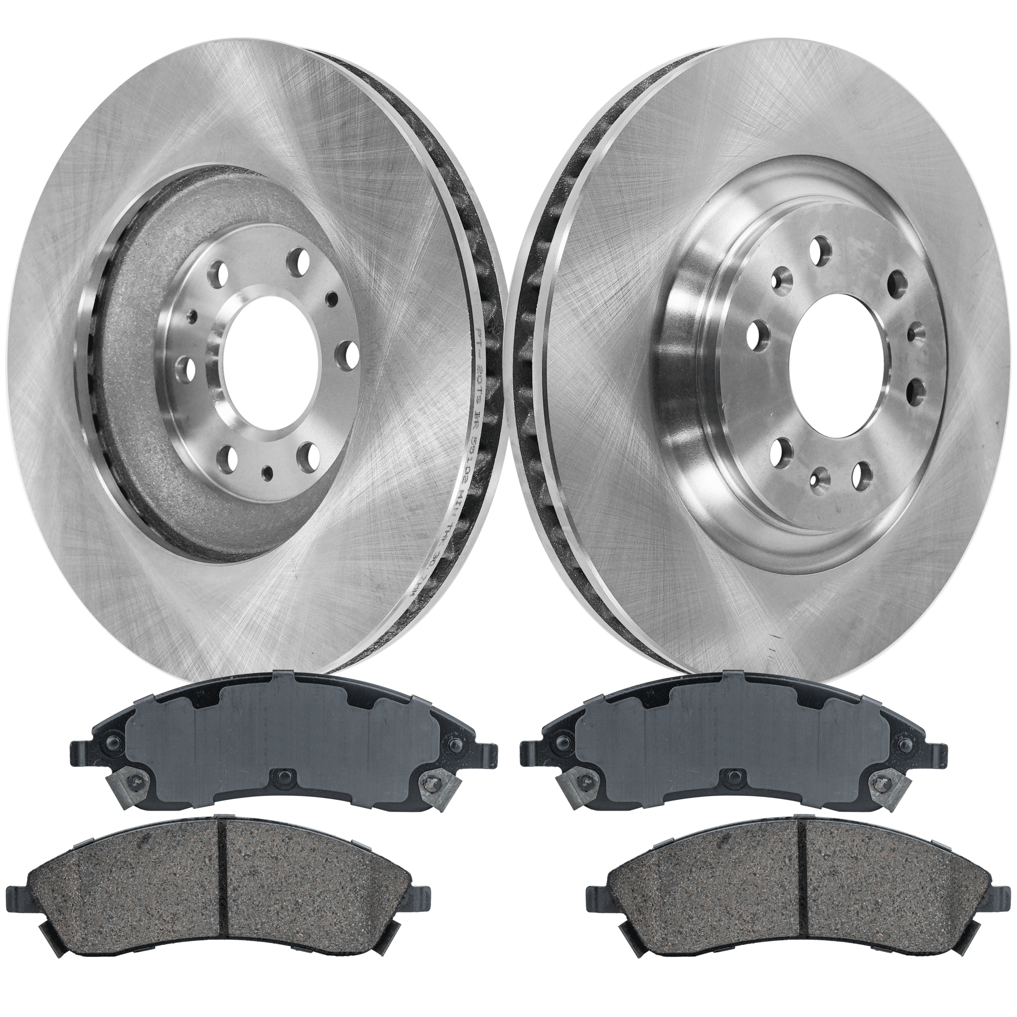 AM SRX 04-09 FRONT BRAKE DISC AND PAD KIT 4 pc kit SKU KIT 072121-49 OEM 18048934-19303818-18047988-180