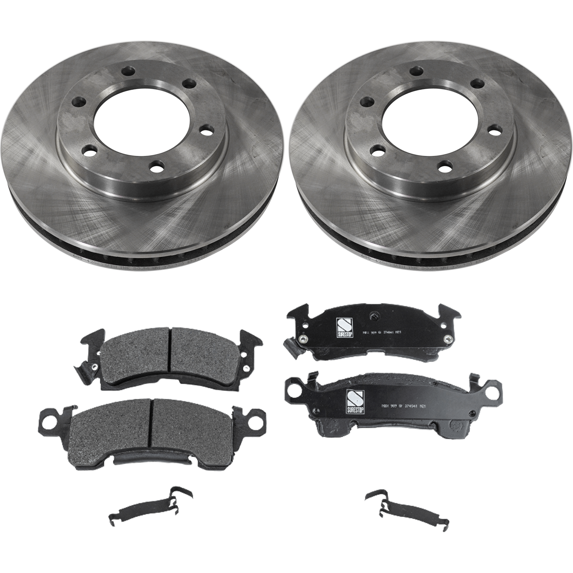 AM GRAND WAGONEER 87-90 BLAZER JIMMY 90-91 FRONT BRAKE DISC AND PAD KIT 2 Wheel Set SKU KIT 072121-55 OEM 5352269-5357391-325068-458842