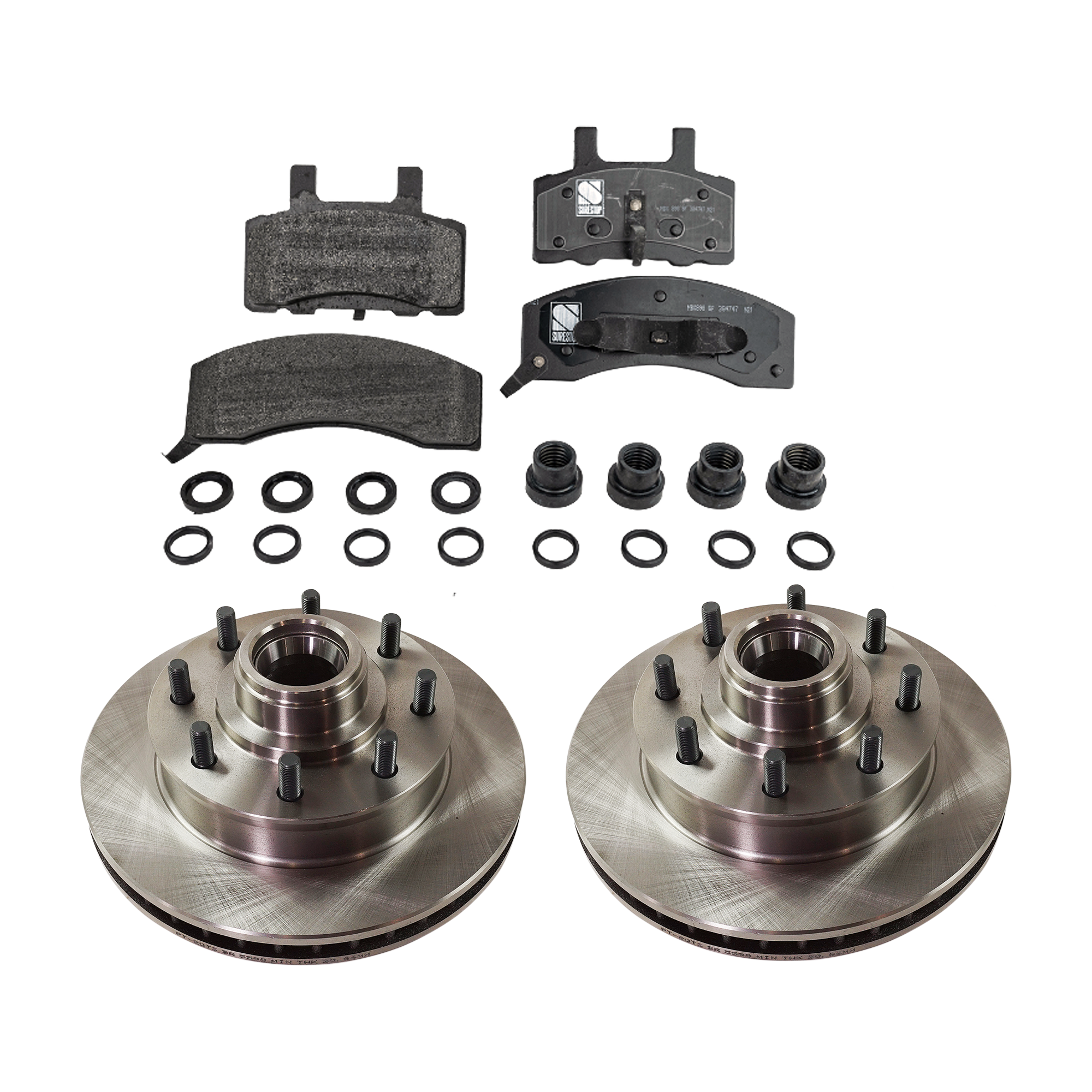 AM C2500 SUBURBAN 92-96 SAVANA 2500-96-02 FRONT BRAKE DISC AND PAD KIT 2 Wheel Set SKU KIT 072121-59 OEM 311-5598-19775-27081-56263-656