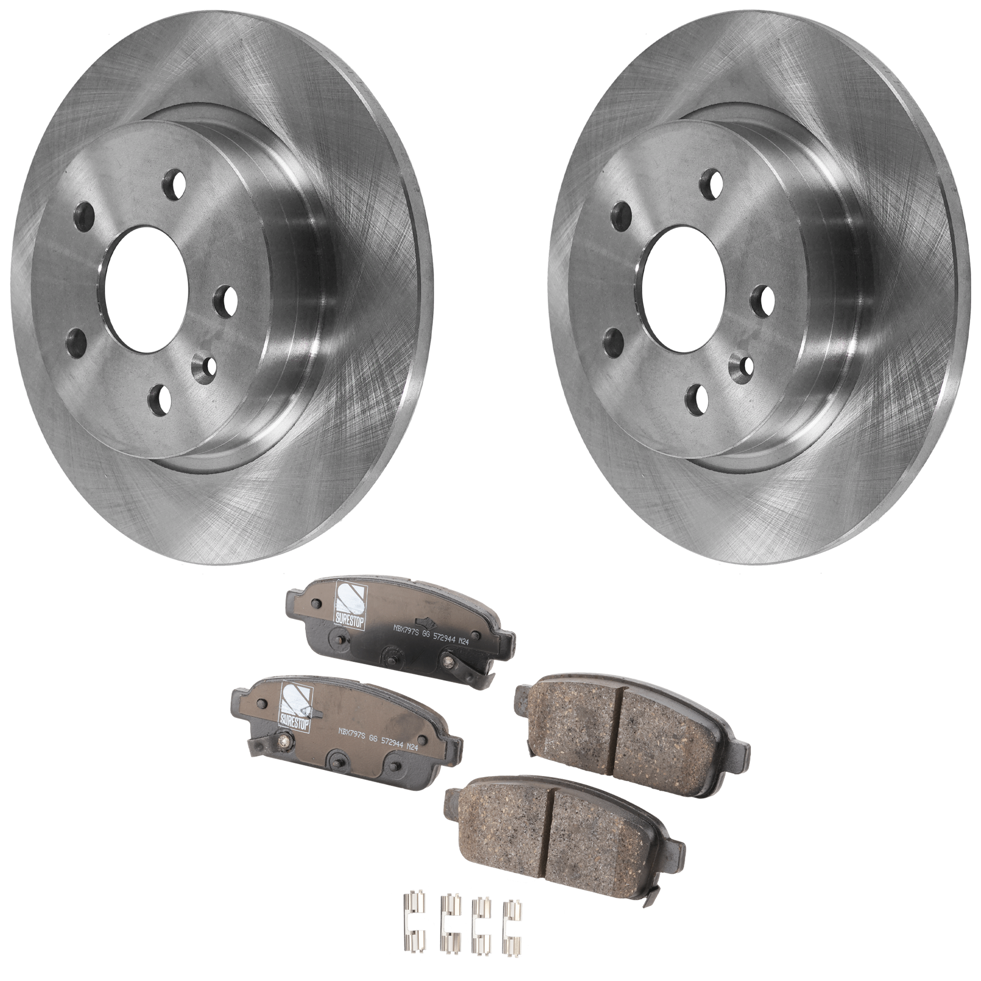 AM CRUZE 13-15 ENCORE 13-17 REAR BRAKE DISC AND PAD KIT 4 pc kit SKU KIT 072121-76 OEM 41272-55199-850232-886208-9009