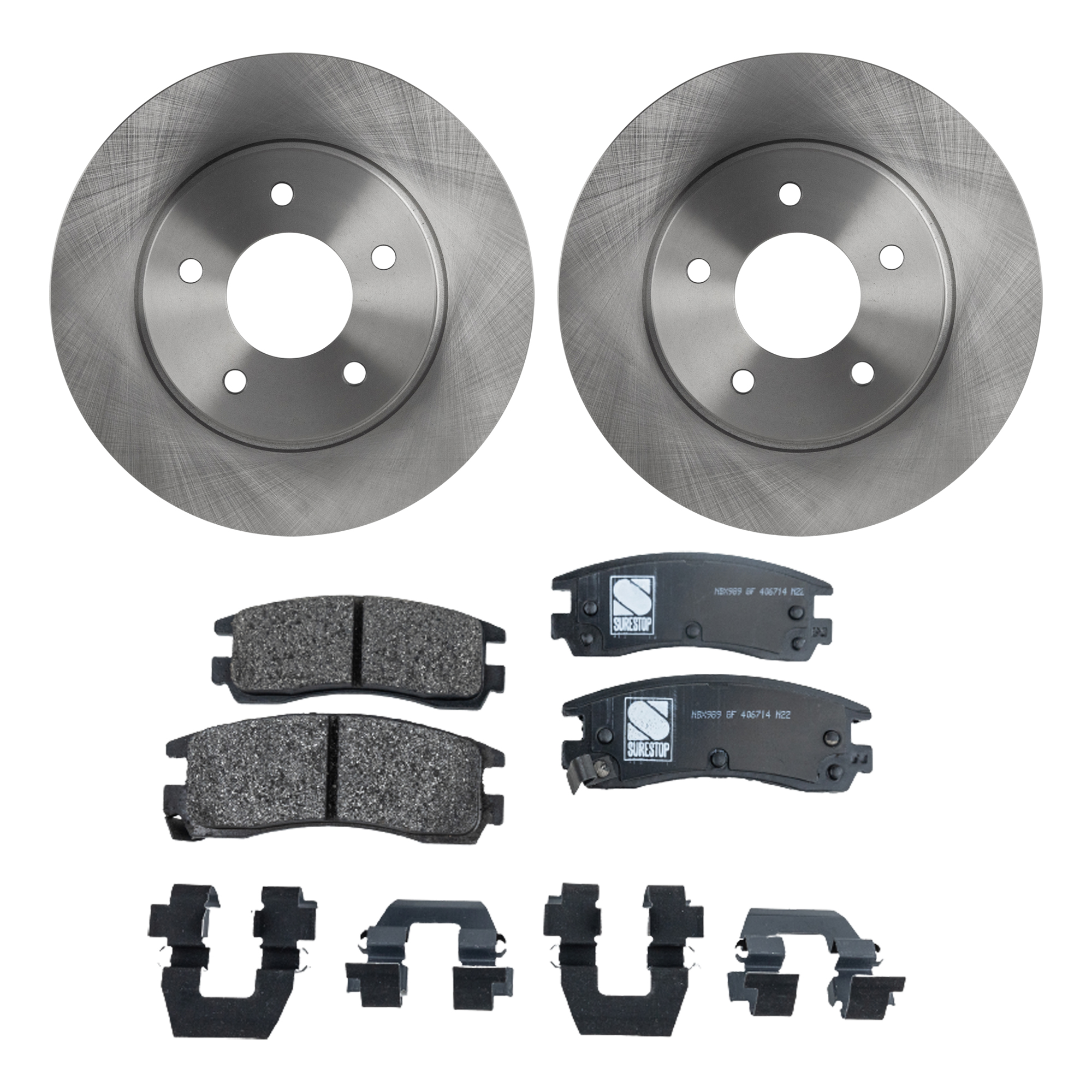AM CUTLASS SUPREME 94-97 MONTE CARLO 95-99 REAR BRAKE DISC AND PAD KIT 4 pc kit SKU KIT 072121-85 OEM 18020464-18021042-12510045-180