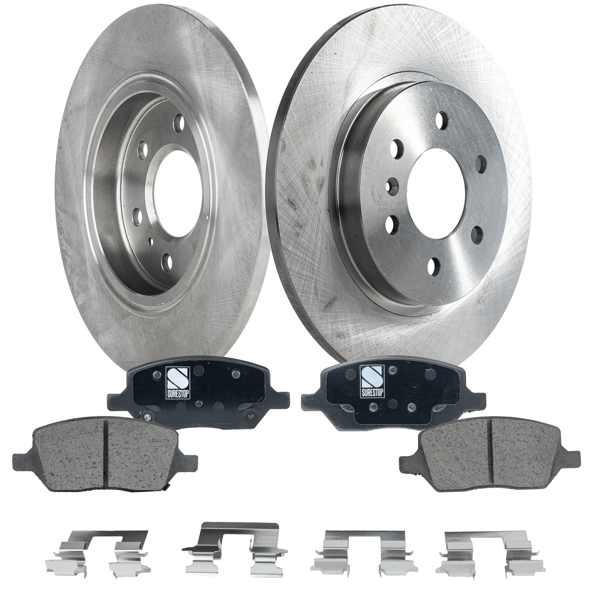 AM MONTANA 06-06 UPLANDER 06-08 REAR BRAKE DISC AND PAD KIT 4 pc kit SKU KIT 072121-88 OEM 10377634-19178361-19181867-889