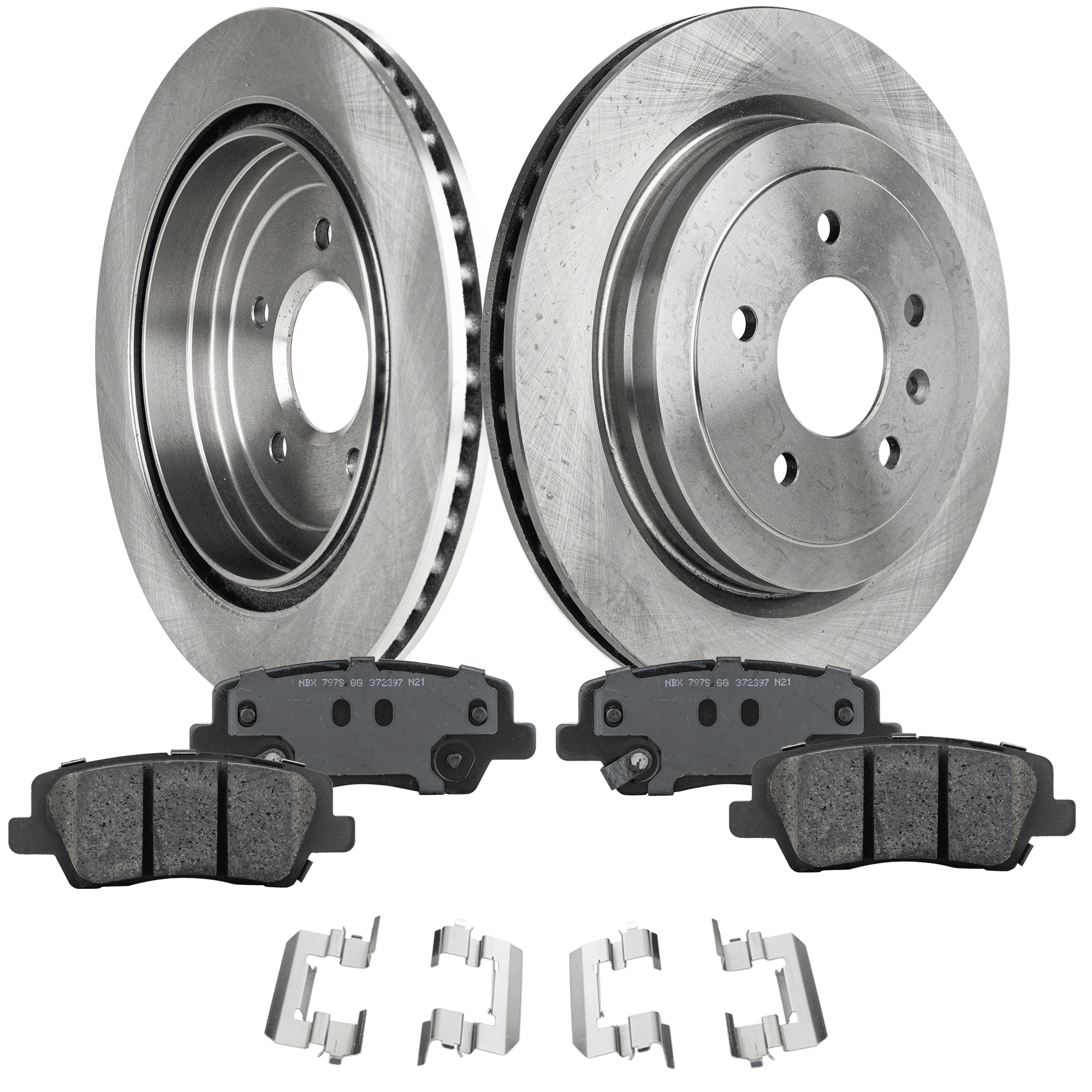 AM ATS 13-19 REAR BRAKE DISC AND PAD KIT 4 pc kit SKU KIT 072121-89 OEM 13581427-22857904-22857909-233