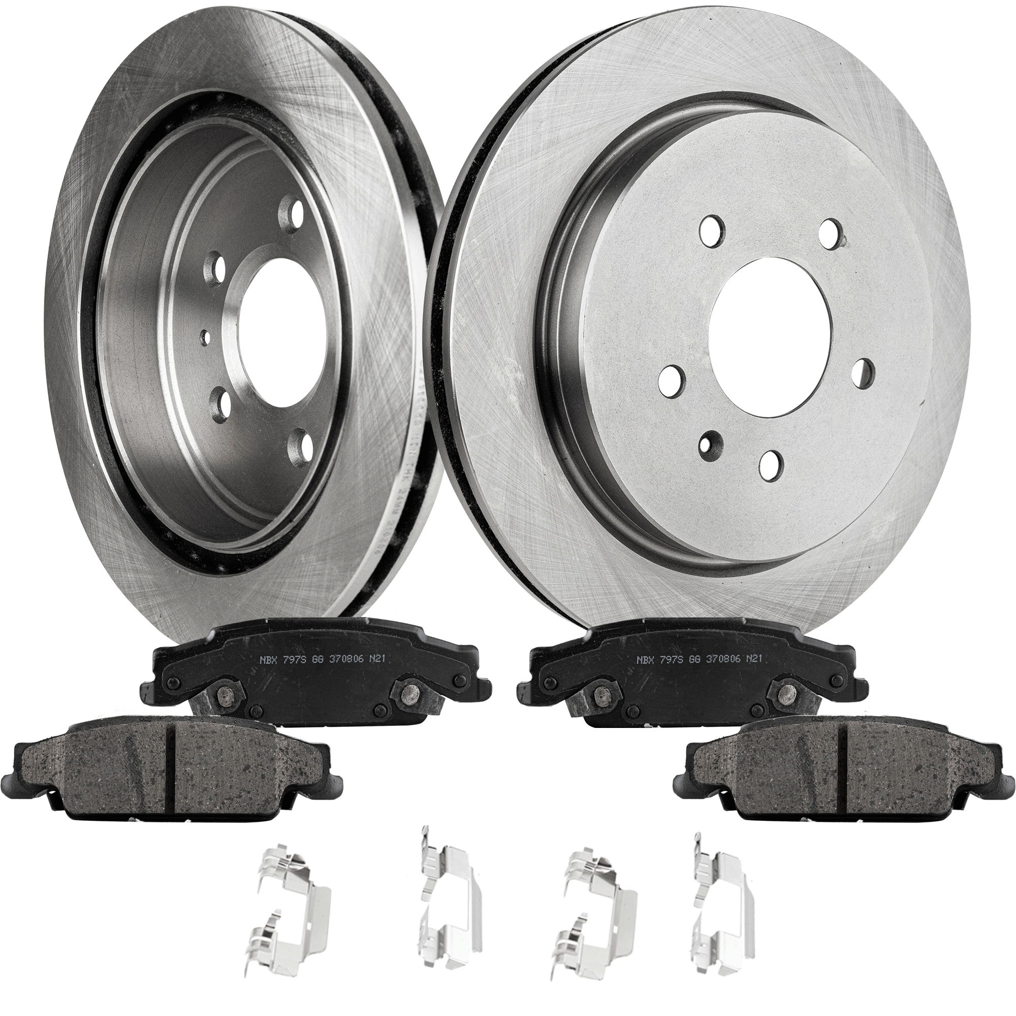 AM CTS 03-07 STS 05-11 REAR BRAKE DISC AND PAD KIT 4 pc kit SKU KIT 072121-91 OEM 15240719-25693146-25693145-257
