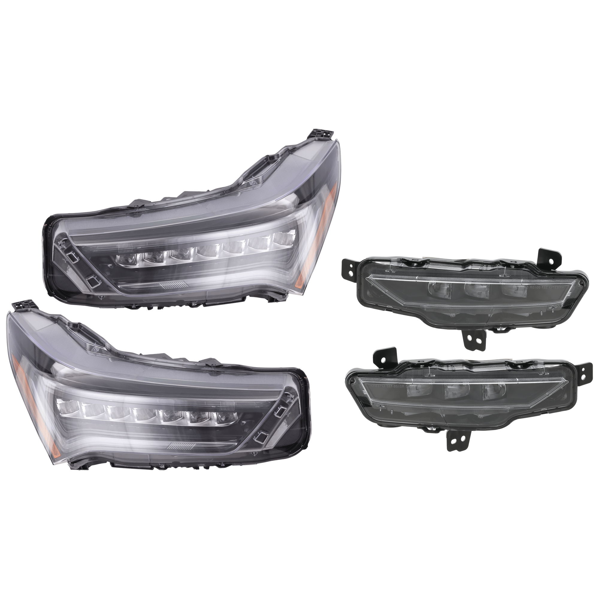 AM RDX 22-23 HEAD LAMP RH AND LH 4 pc Kit Assembly LED with Fog Light SKU KIT 072126-182 Partslink AC2502142C AC2503142C AC2592115C AC2593115C OEM 33100TJBA51-33150TJBA51-33900T