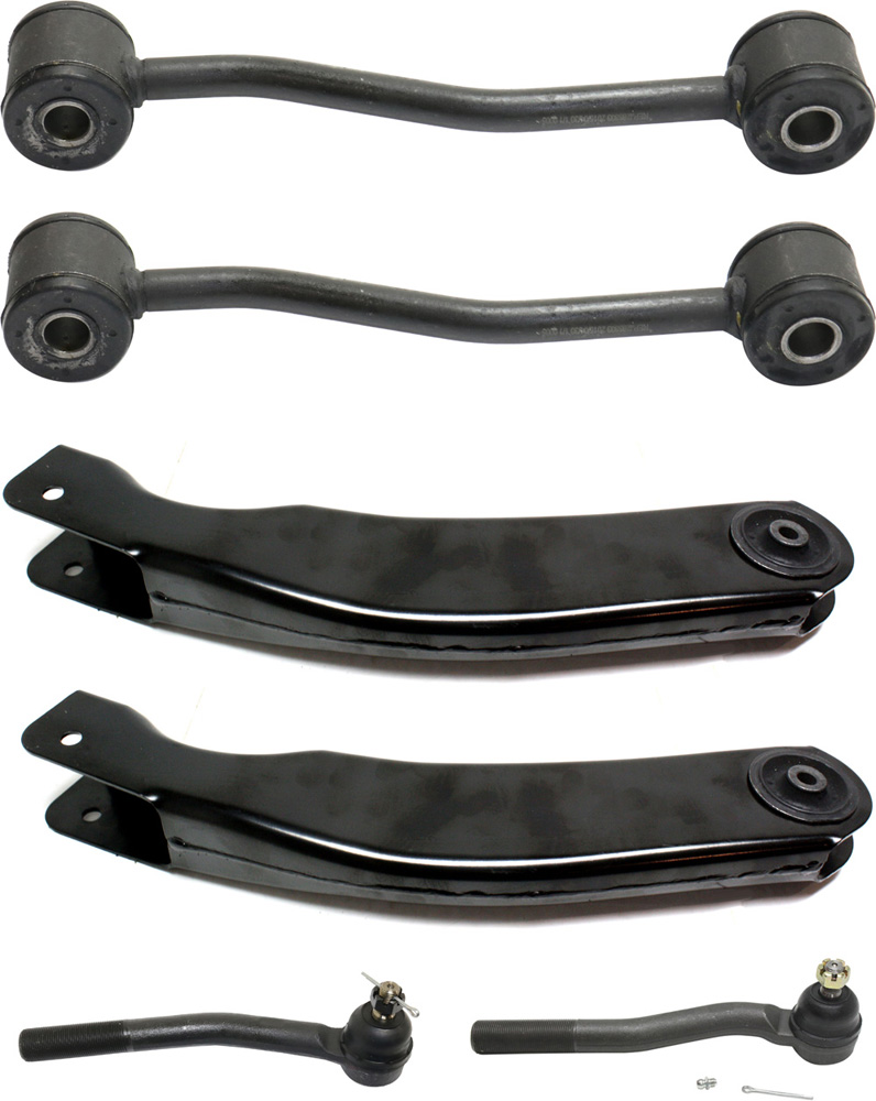 AM GRAND CHEROKEE 99-04 FRONT CONTROL ARM KIT RH AND LH Upper w o ball joint s 6 pc Kit with Sway Bar Link and Tie Rod End SKU KIT 072317-33 OEM 52088208AE 52088208AB 2651598