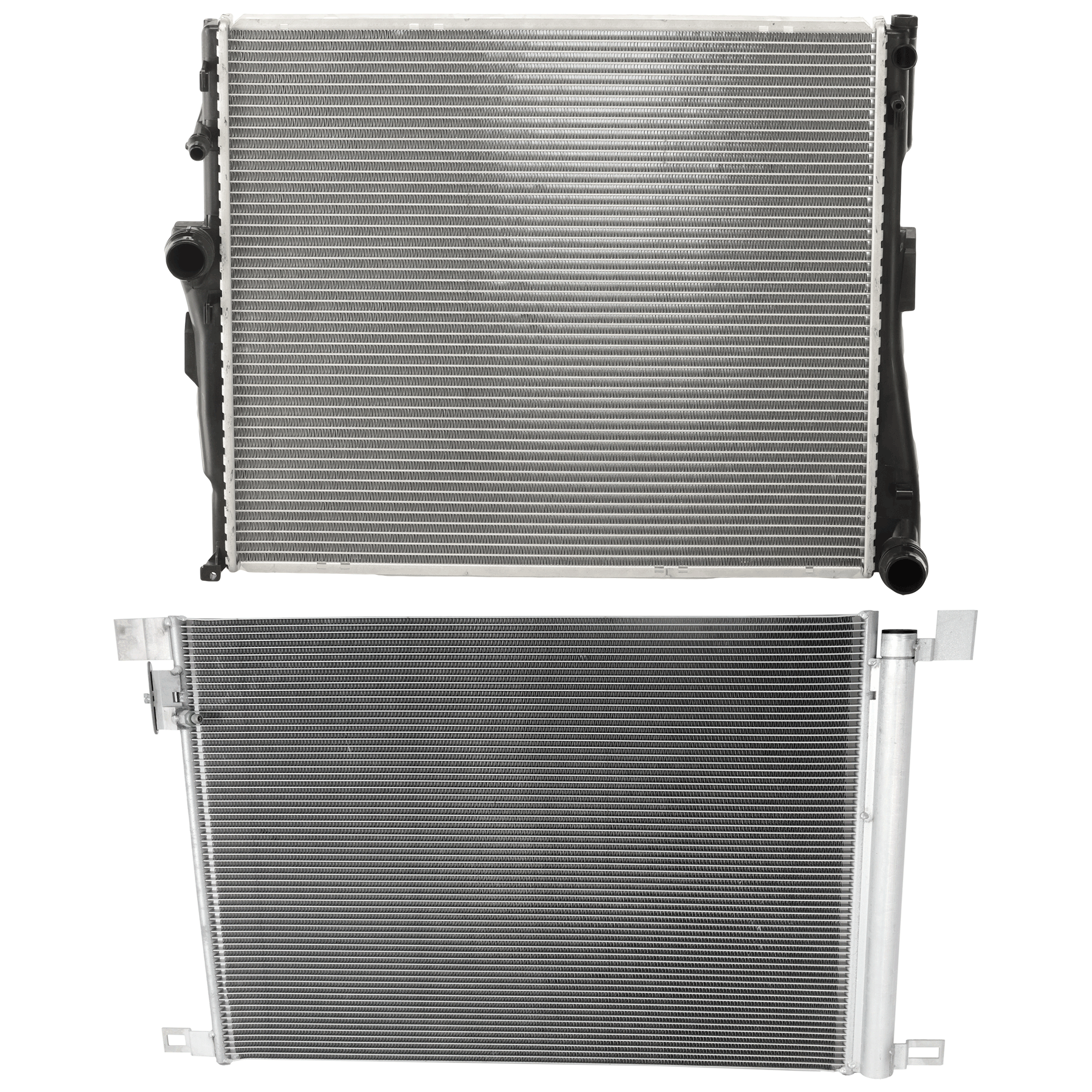 AM X3-07-10 A C CONDENSER RADIATOR KIT 2 pc kit 3.0L Eng. 6 Cyl. SKU KIT 072324-118 Partslink BM3030123 BM3010169 OEM 17113400400-17113400013