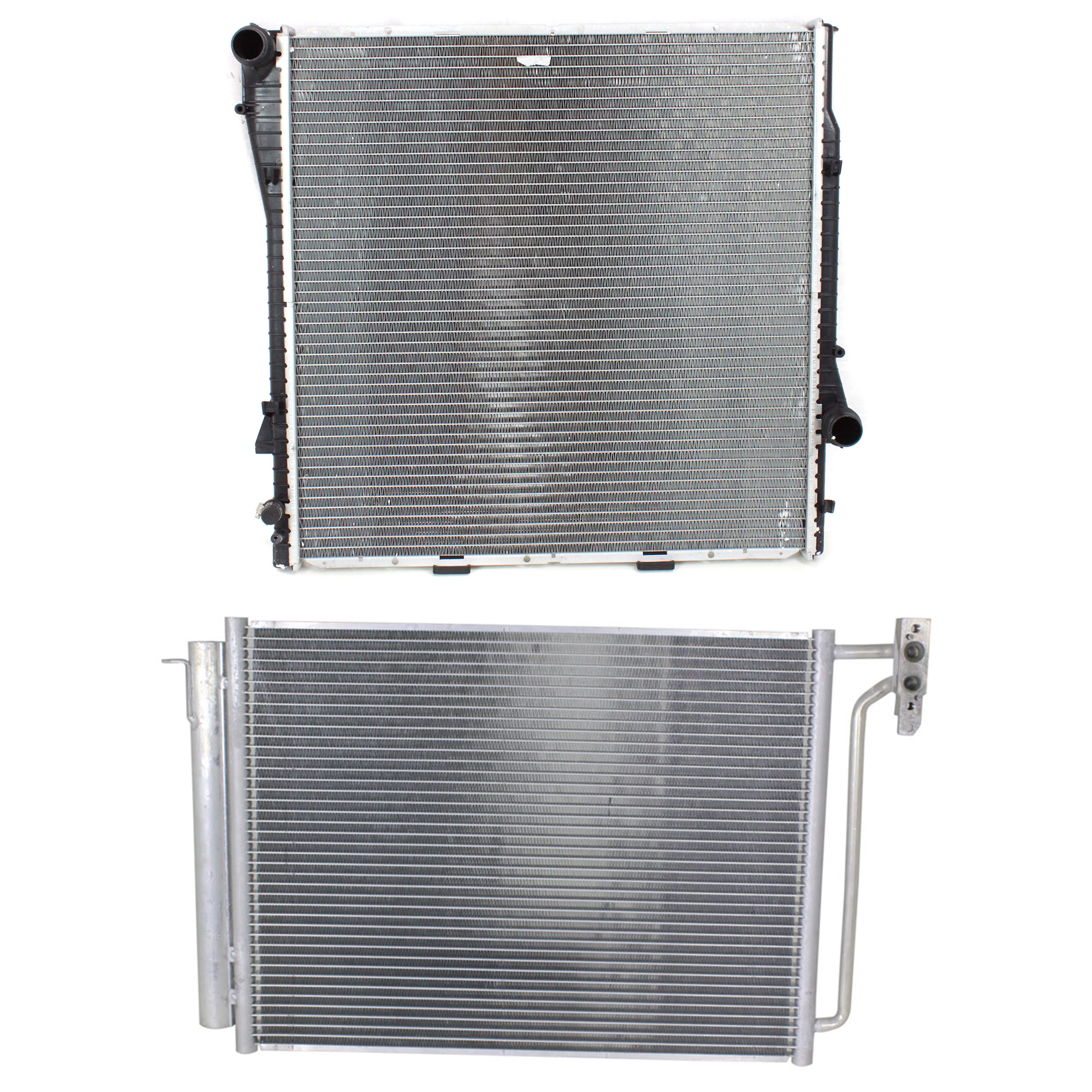 AM X5-00-06 A C CONDENSER 2 pc kit 4.4L 4.6L 4.8L Eng. 8 Cyl. w Radiator SKU KIT 072324-120 Partslink BM3030110 BM3010121 OEM 64536914216-17101439101