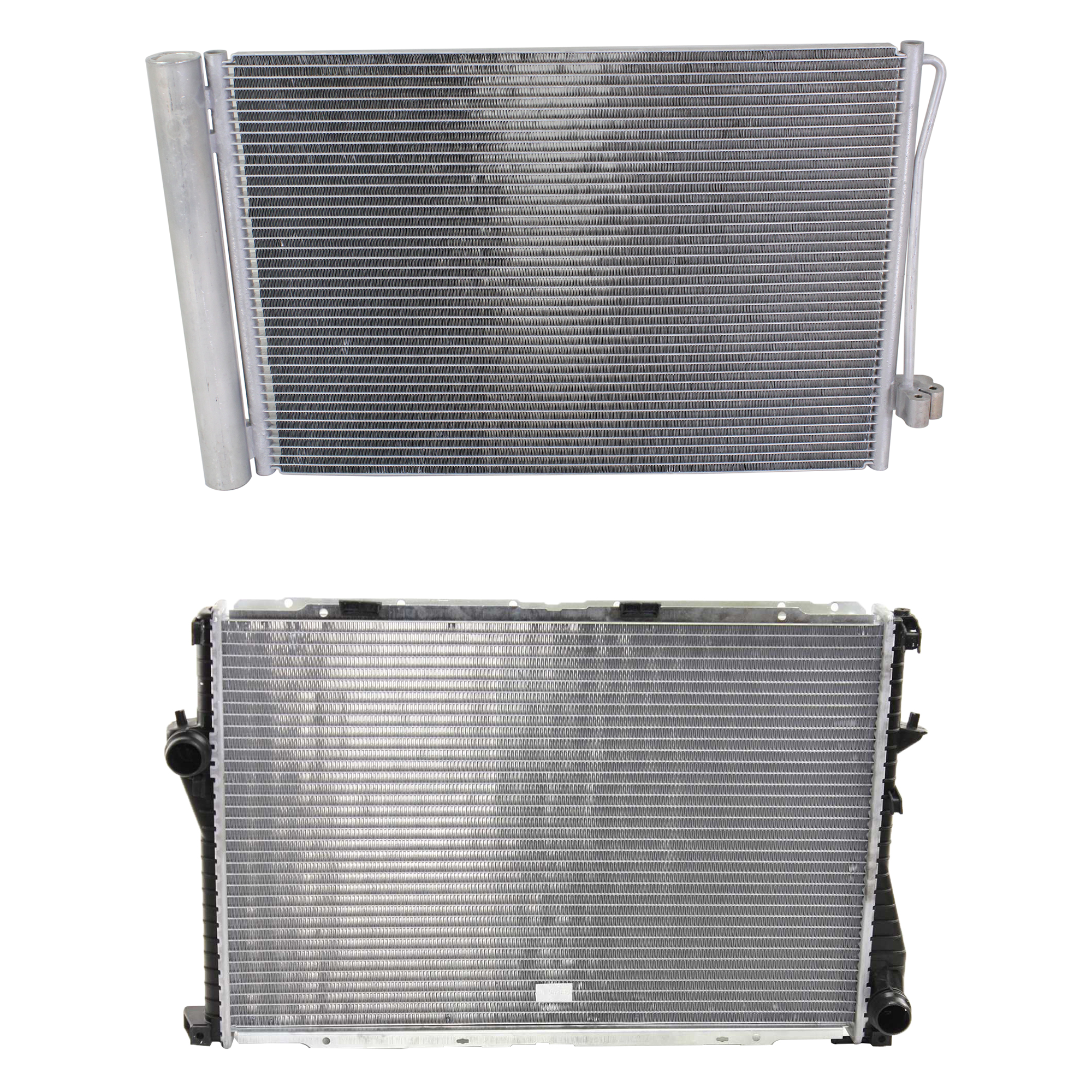 AM 525I 545I 04-05 A C CONDENSER RADIATOR KIT 2 pc kit 2.5L and 4.4L Eng. 6 Cyl. SKU KIT 072324-123 Partslink BM3030121 BM3010109 OEM 64509122825-17111436060