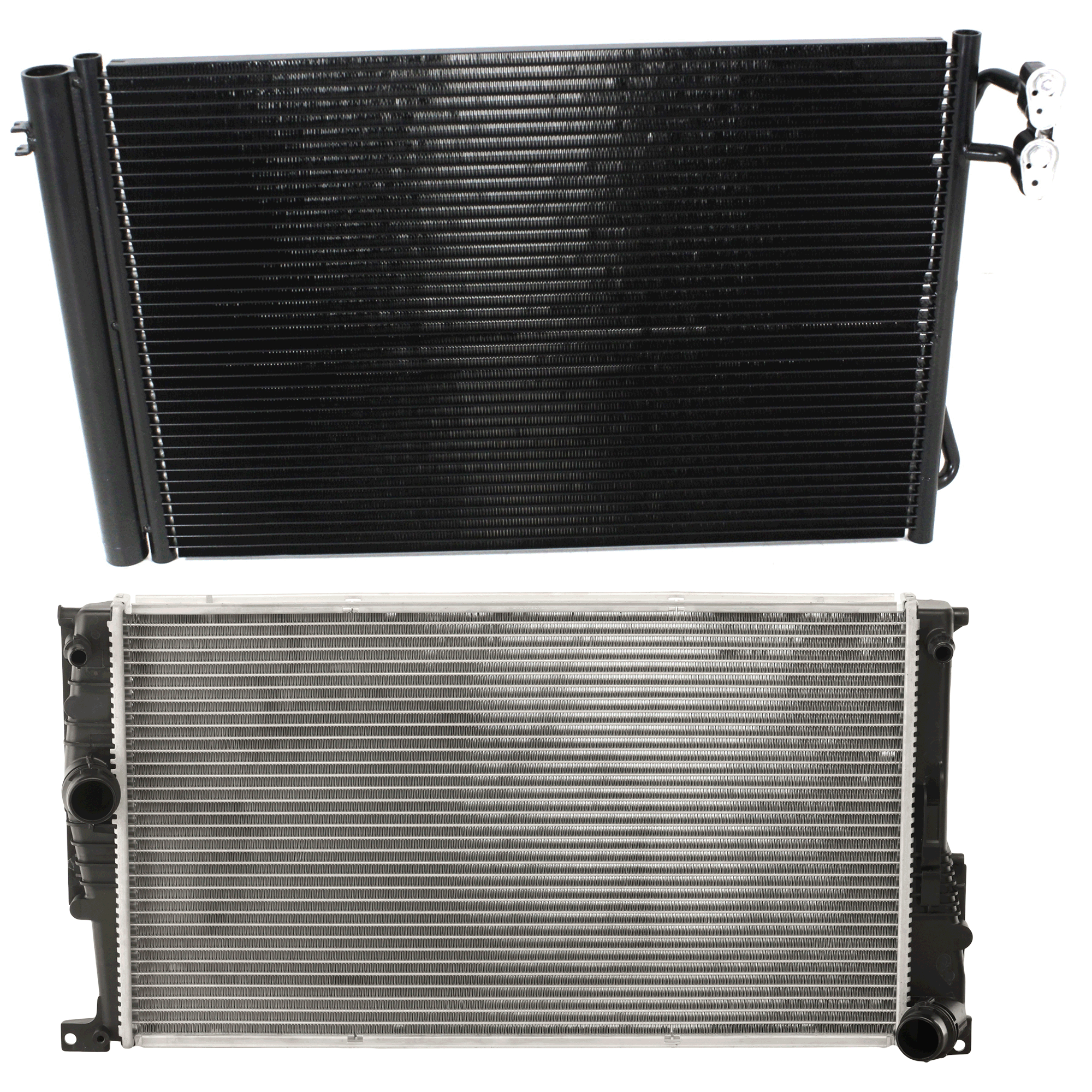 AM 335I 12-13 A C CONDENSER RADIATOR KIT 2 pc kit 3.0L Eng. 6 Cyl. SKU KIT 072324-130 Partslink BM3030124 BM3010175 OEM 64539229022-17118672104