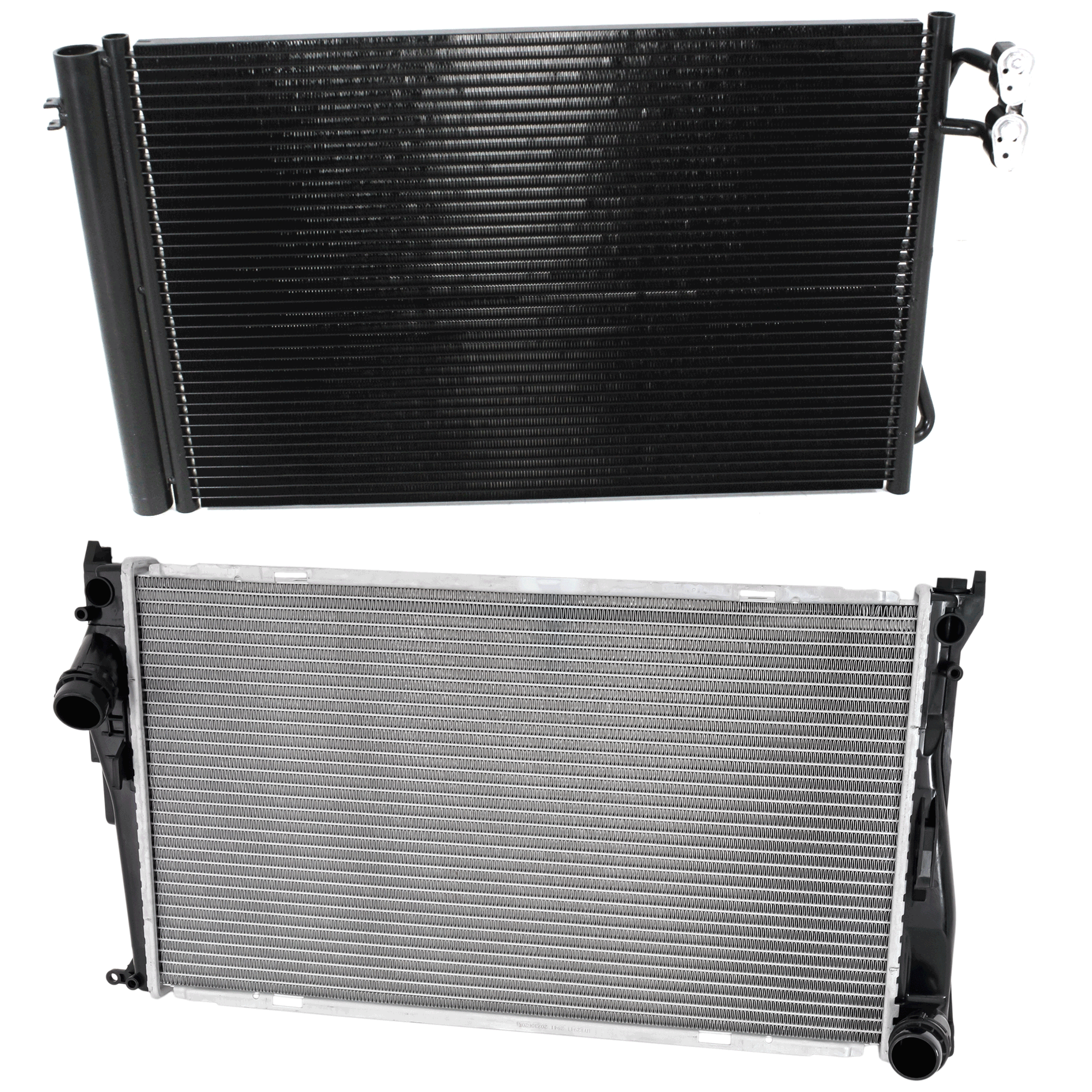 AM 3 SERIES 07-13 Z4-09-11 A C CONDENSER RADIATOR KIT 2 pc kit 3.0L Eng. 6 Cyl. SKU KIT 072324-132 Partslink BM3030124 BM3010148 OEM 64539229022-17117547059