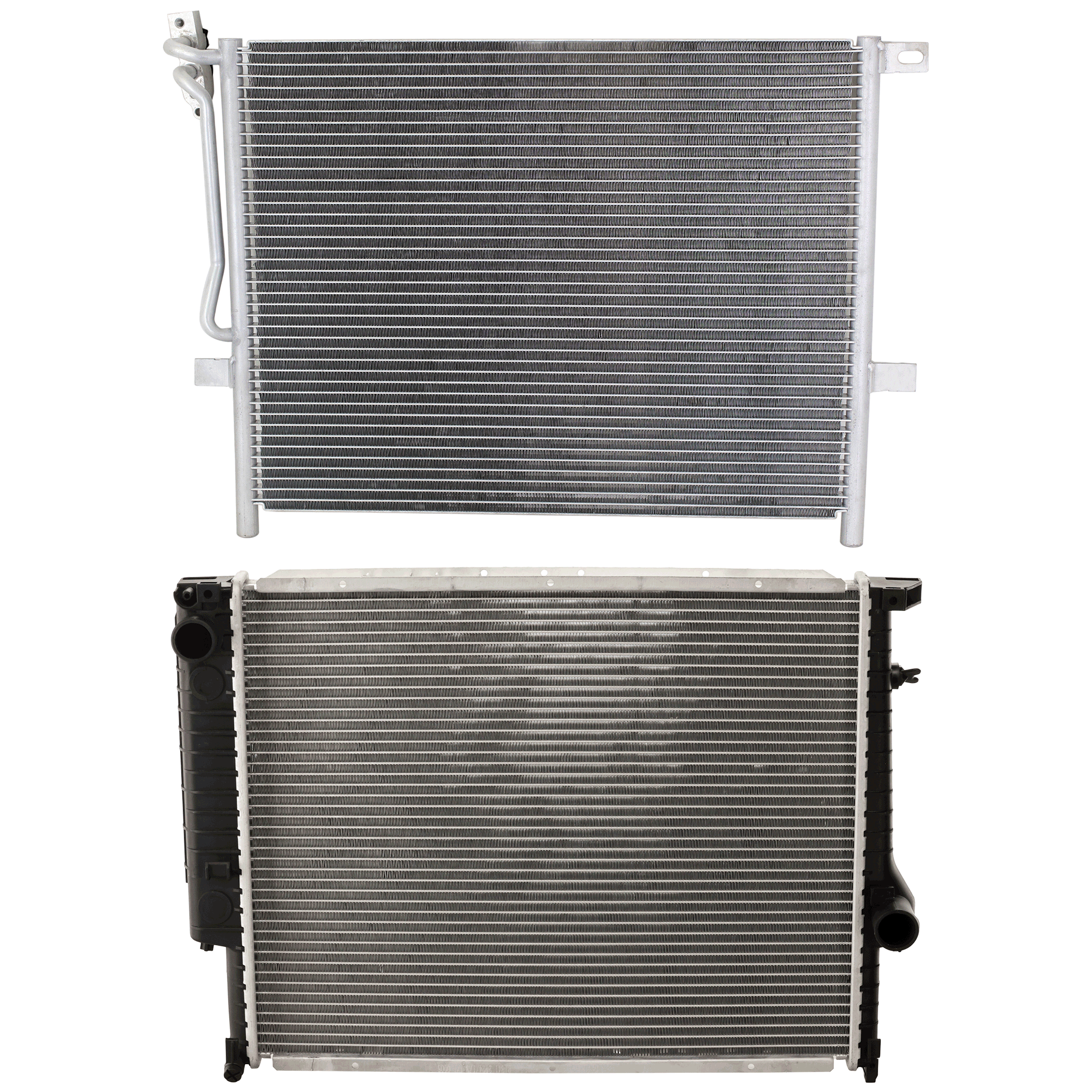 AM 3 SERIES 99-99 A C CONDENSER RADIATOR KIT 2 pc kit 2.5L 2.8L Eng. 6 Cyl. SKU KIT 072324-135 Partslink BM3030105 BM3010105 OEM 64538377614-17111469179