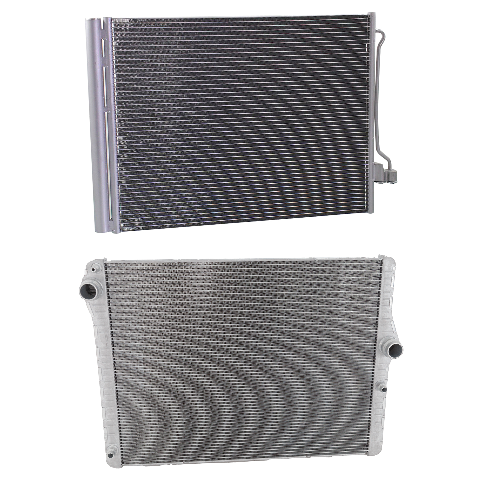 AM 5 SERIES 10-17-6 SERIES 12-19 A C CONDENSER RADIATOR KIT 2 pc kit 4.4L Eng. 8 Cyl. SKU KIT 072324-148 Partslink BM3030128 BM3010192 OEM 64536805452-17118669004