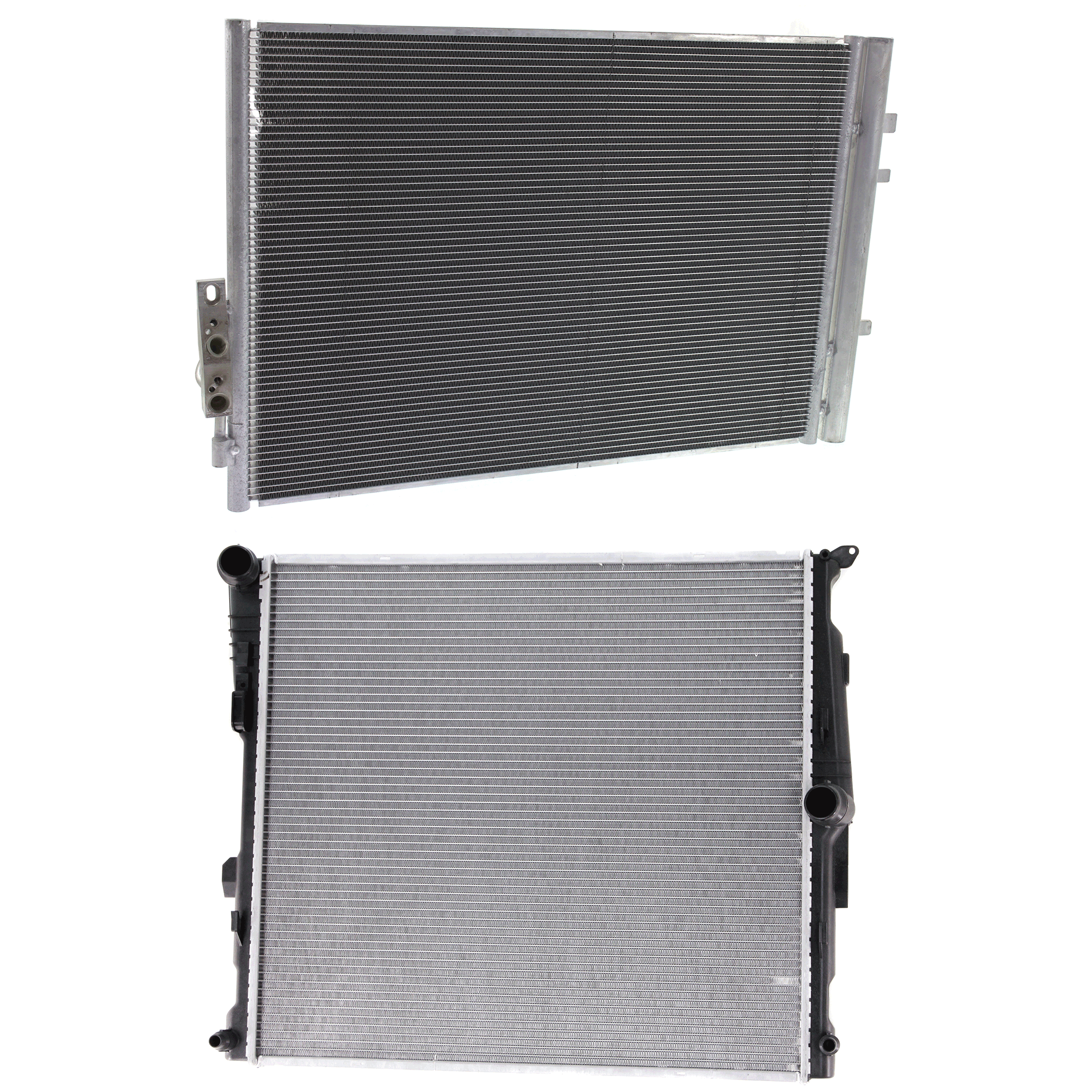 AM X3-11-12 A C CONDENSER RADIATOR KIT 2 pc kit 3.0L Eng. 6 Cyl. SKU KIT 072324-155 Partslink BM3030130 BM3010177 OEM 64539216144-17118623366