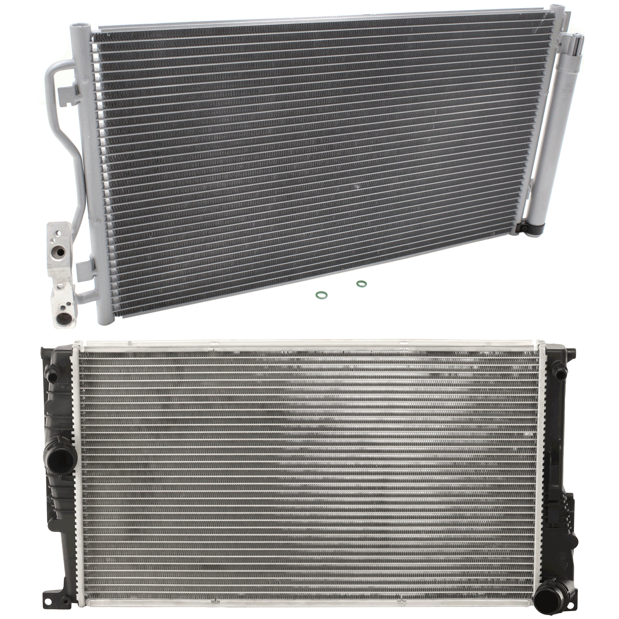 AM 3 SERIES 12-18-4 SERIES 14-16 A C CONDENSER RADIATOR KIT 2 pc kit 2.0L Eng. 4 Cyl. 435I M235I 3.0L Eng. 6 Cyl. SKU KIT 072324-157 Partslink BM3030133 BM3010175 OEM 64506804722-17118672104