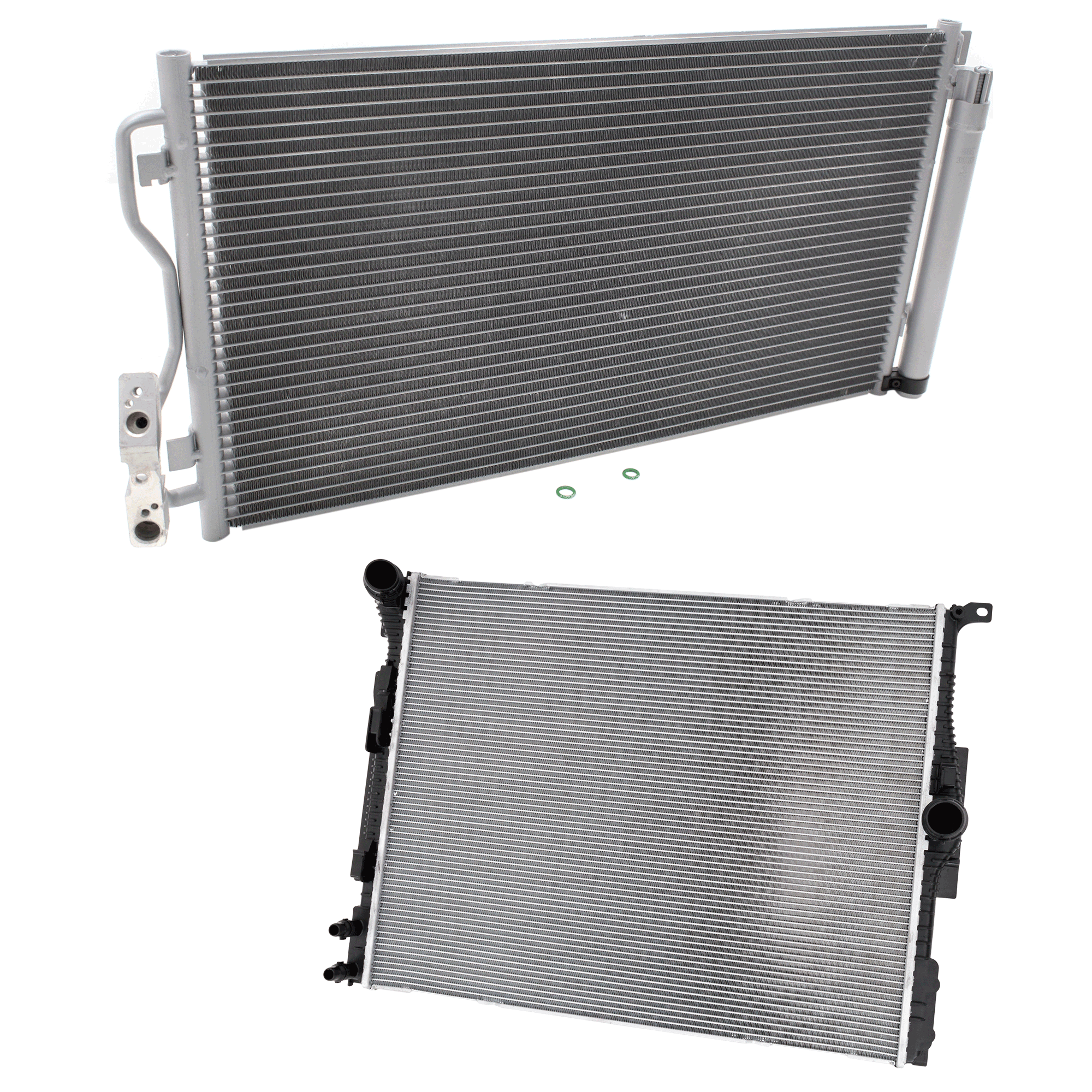 AM 340I 16-16 A C CONDENSER RADIATOR KIT 2 pc kit 3.0L Eng. 6 Cyl. SKU KIT 072324-166 Partslink BM3030133 BM3010185 OEM 64506804722-17118652497