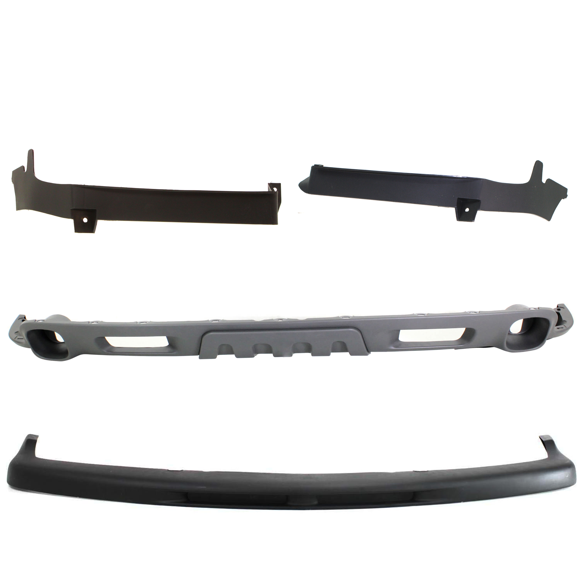 AM SUBURBAN 1500-04-06 TAHOE 00-06 FRONT LOWER VALANCE 4 pc kit w Bumper Trim Air Deflector Textured Gray Z71 Model SKU KIT 072324-222 Partslink GM1092209 GM1051103 GM1089166 GM1088166 OEM 15766483-15050703-15035438-150