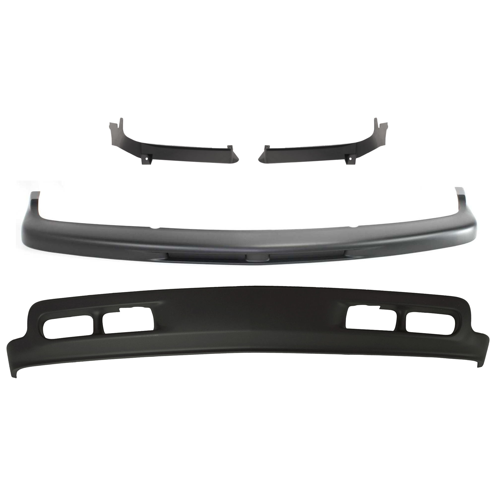 AM TAHOE 00-06 FRONT BUMPER MOLDING 4 pc kit Face Bar Trim Primed w Valance SKU KIT 072324-223 Partslink GM1051107 GM1088166 GM1089166 GM1092167 OEM 15035437-15035438-88937339-150