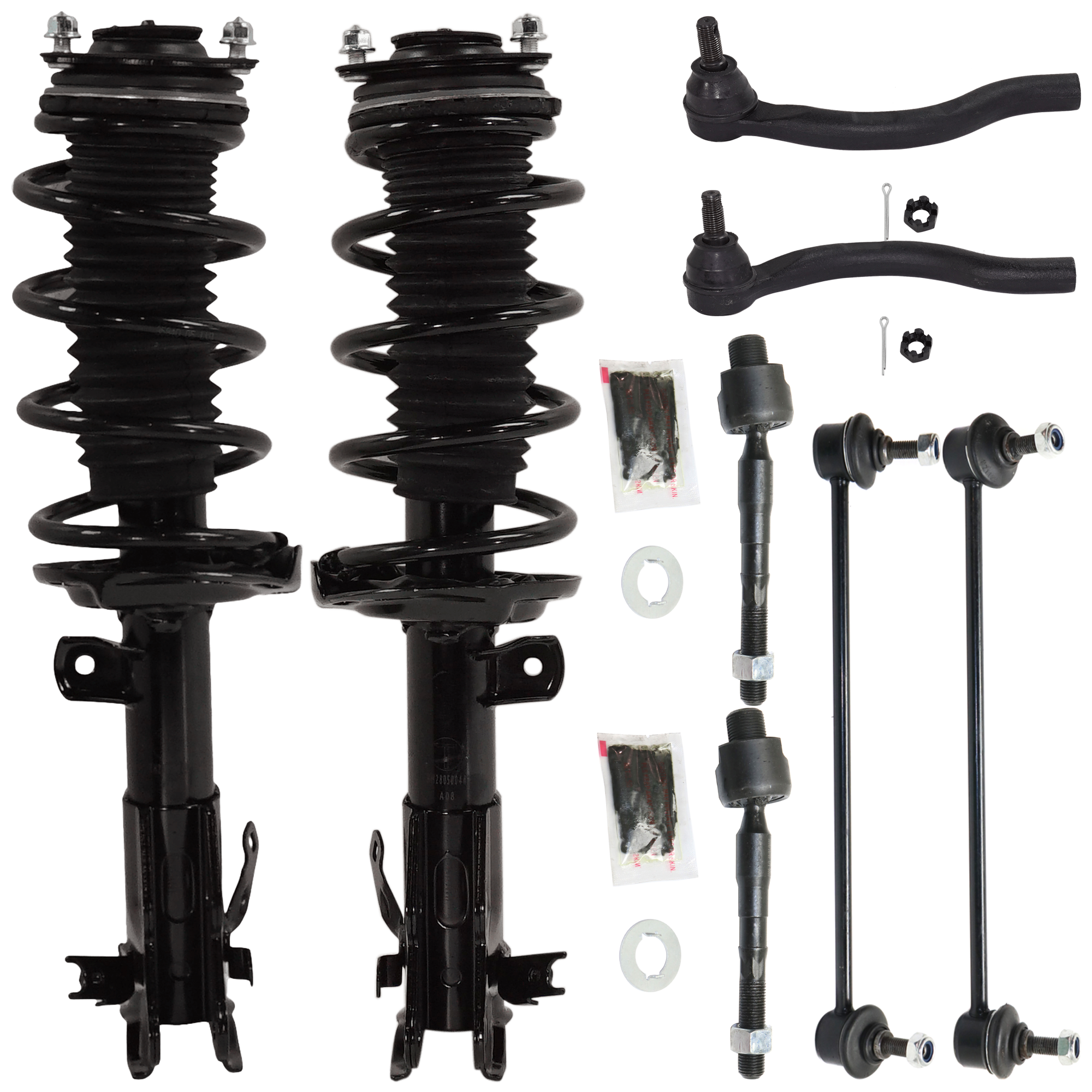 AM CIVIC 14-15 FRONT SUSPENSION KIT RH AND LH 8 pc Kit with Tie Rod End and Sway Bar Link SKU KIT 072324 C123 OEM SR4267-51611TR0A23-2701594469