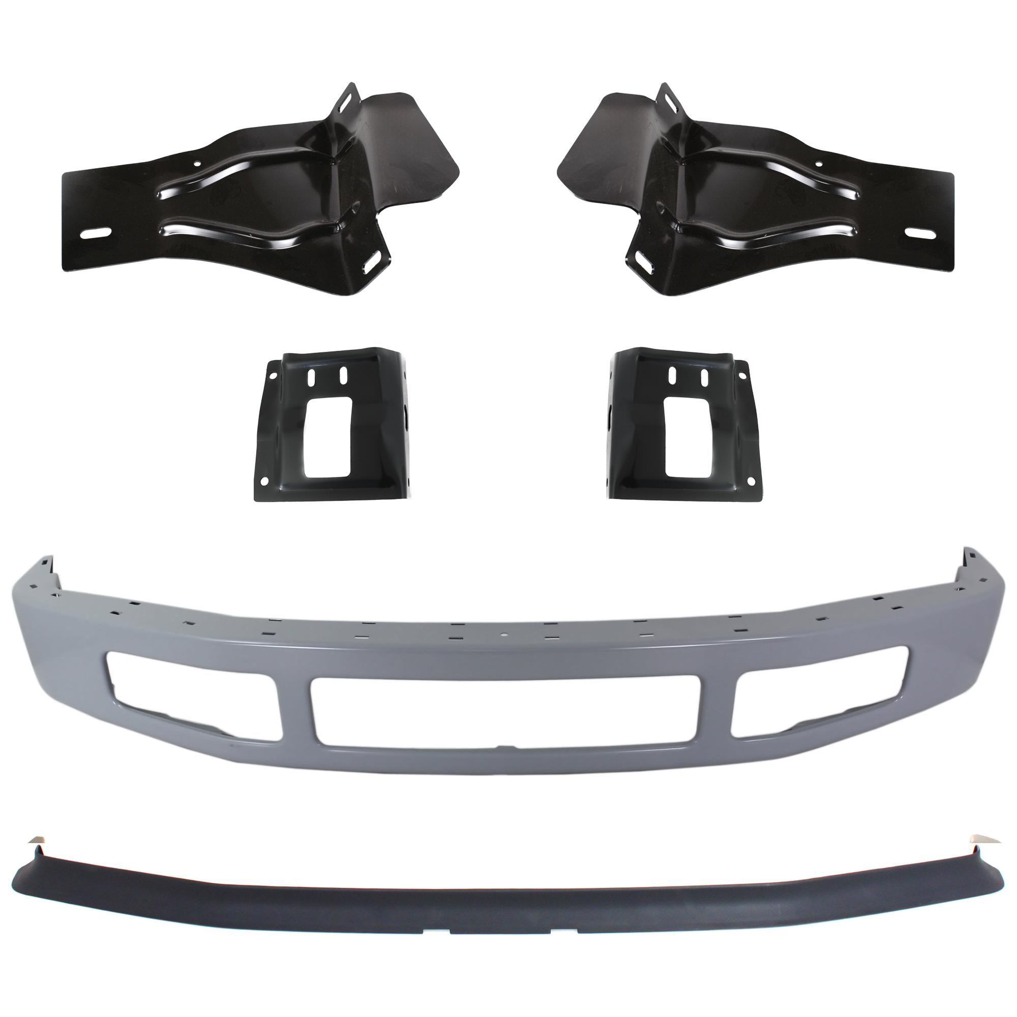 AM F 250 F 350 SUPER DUTY 08-10 FRONT BUMPER 6 pc kit Paint to Match w Valance and Bumper Bracket SKU KIT 072324 C130 Partslink FO1002403 FO1066174 FO1067174 FO1066173 FO1067173 FO1093114 OEM 8C3Z17757CPTM 8C3Z17B837A 8C3Z