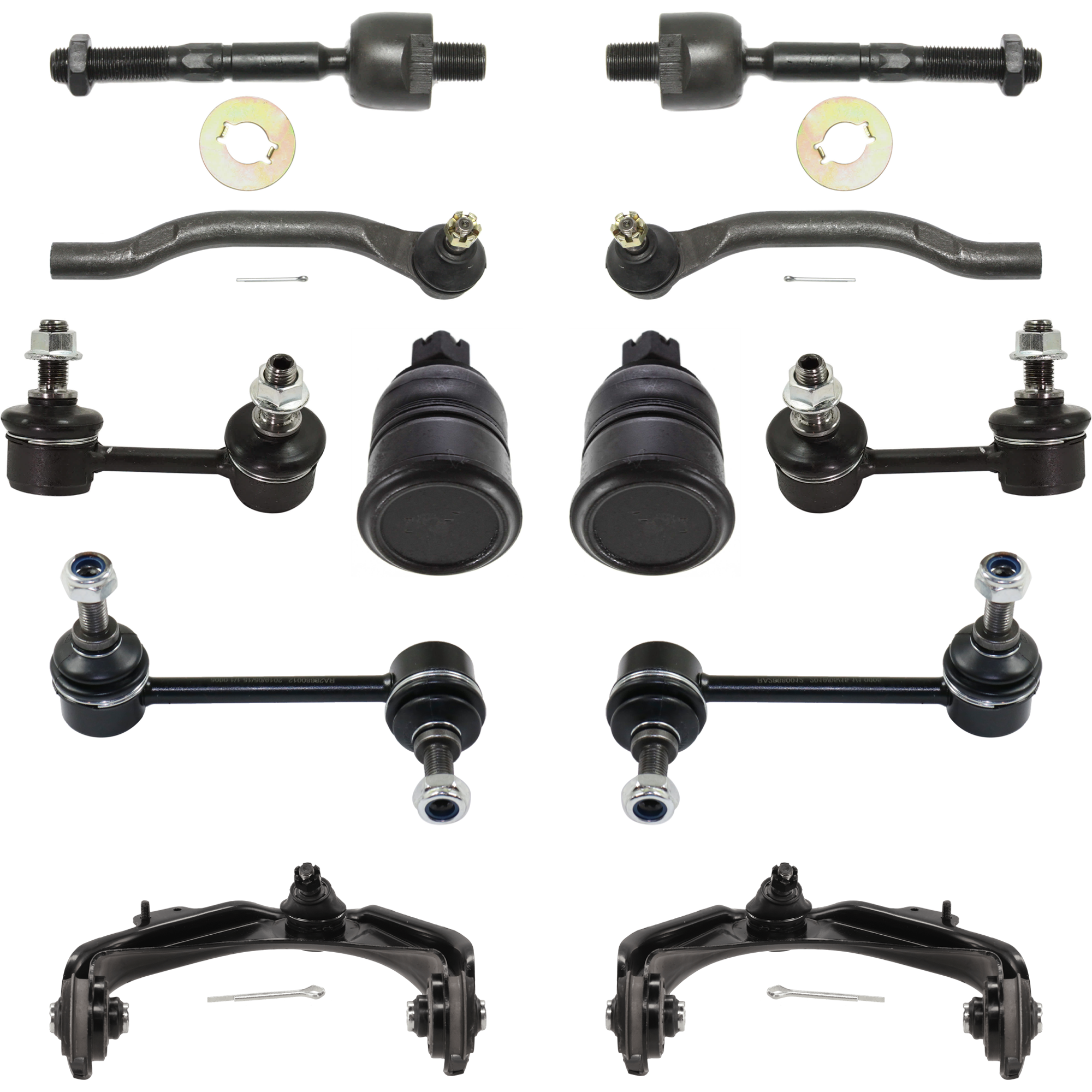 AM ACCORD 98-02 FRONT CONTROL ARM RH AND LH Upper w ball joint s 12 pc Kit with Ball Joint Sway Bar Link and Tie Rod End SKU KIT 072324 C13 Partslink AC4520100 OEM 51450S84A01-51450S1AE01-51460S
