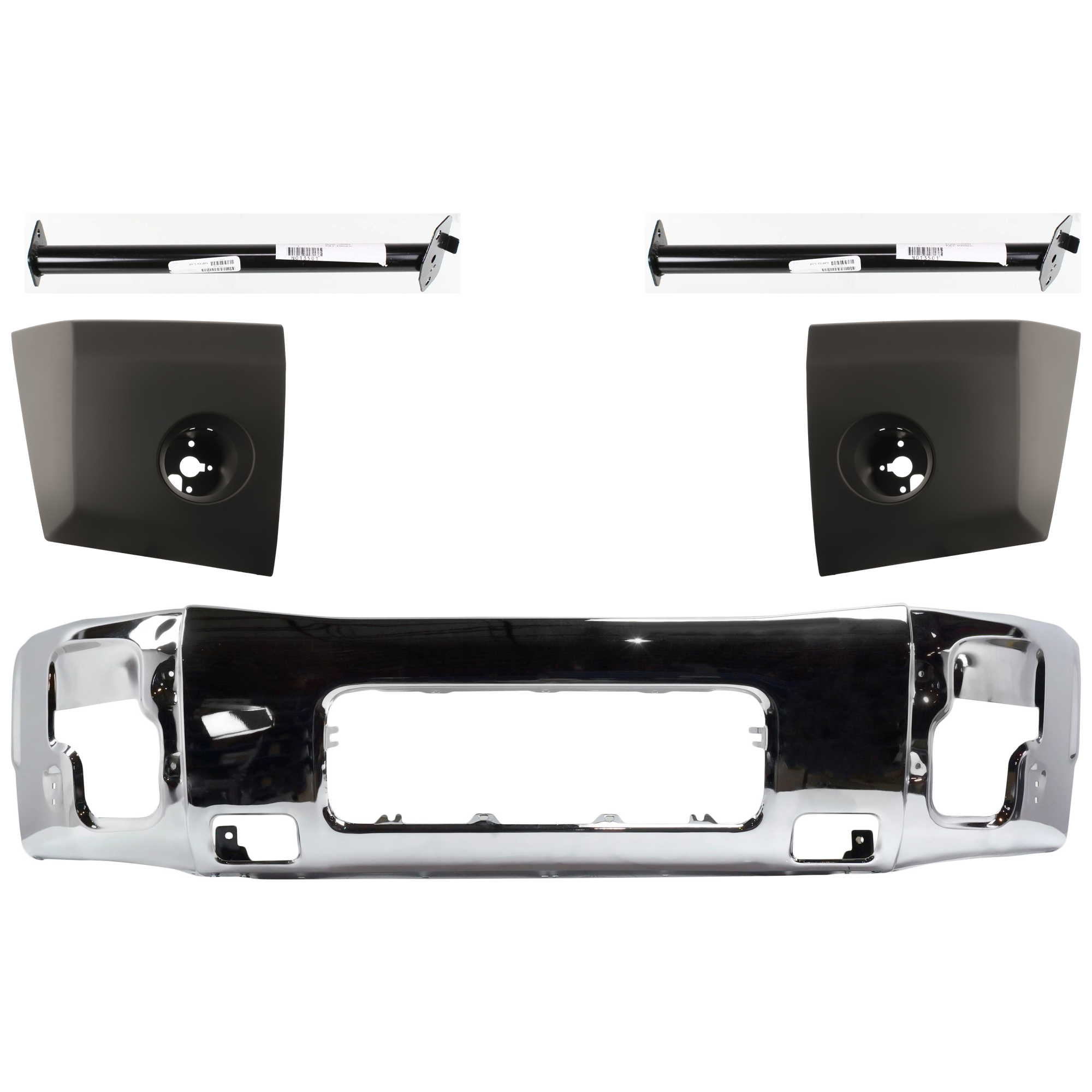 AM ARMADA 05-07 TITAN 04-07 FRONT BUMPER 5 pc. Kit w Bumper End and Bumper Bracket SKU KIT 072324 C371 Partslink NI1002136 NI1032104 NI1005147 NI1004147 OEM 62022ZR08A 622227S200-620247S2