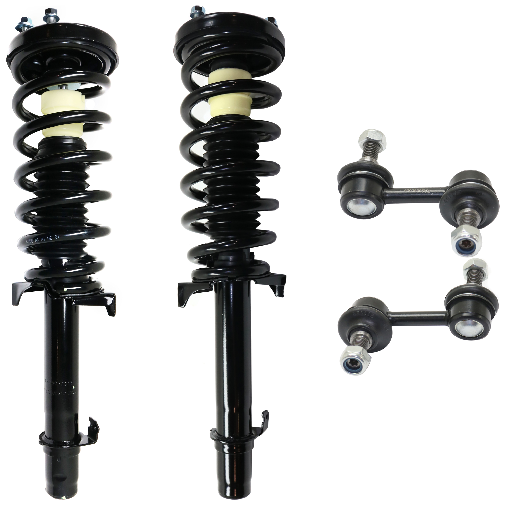 AM TL 09-14 FRONT FULLY LOADED STRUT RH AND LH 4 pc kit with Sway Bar Links SKU KIT 072324 C374 OEM 272694-820092-1335880L 5017269