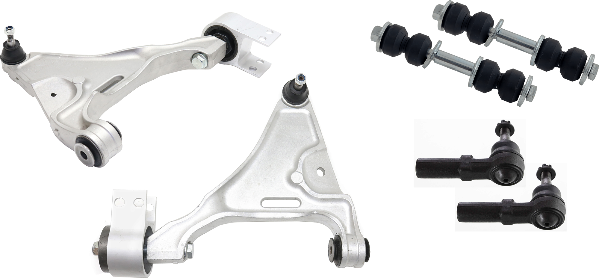 AM LUCERNE DTS 06-11 FRONT CONTROL ARM RH AND LH Lower w ball joint s 6 pc Kit with Sway Bar Link and Tie Rod End SKU KIT 072324 C420 OEM 15939599-15939600-684011-26520