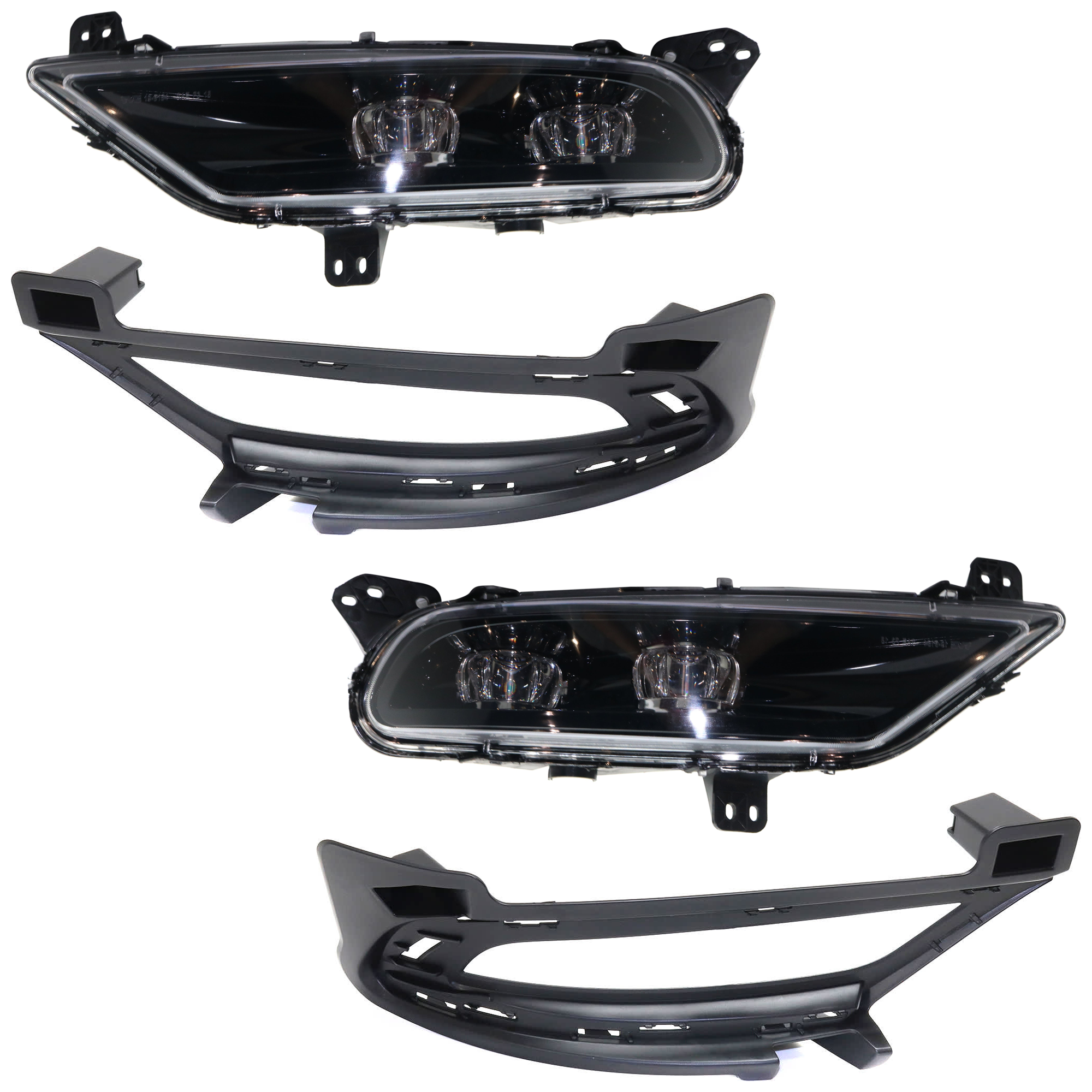 AM CHRYSLER 300-15-23 FRONT FOG LAMP LH 4 pc kit Assembly LED SKU KIT 072324 C449 Partslink CH2592154 CH2593154 CH1039172 CH1038172 OEM 68294008AA 68294009AA 68227212