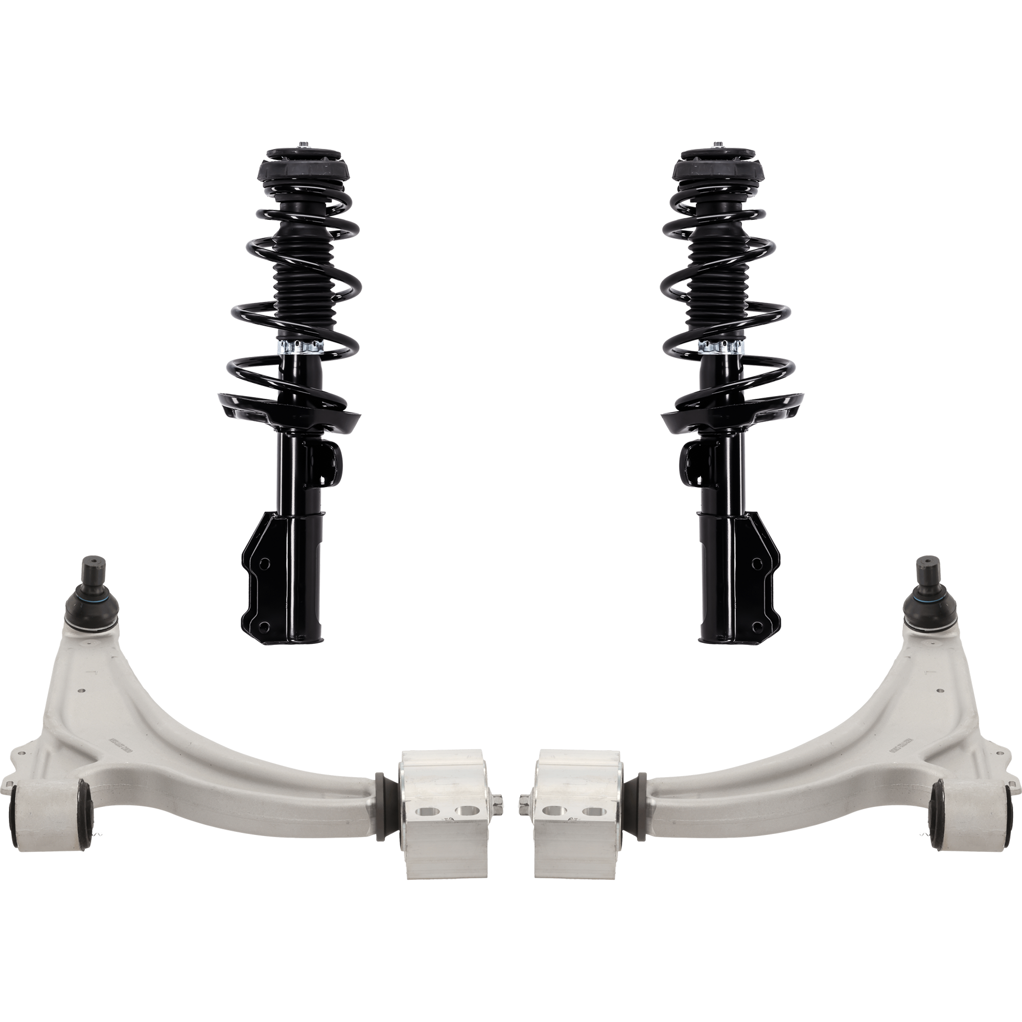 AM VERANO 12-17 FRONT FULLY LOADED STRUT RH AND LH 4 pc kit with Control Arms SKU KIT 072324 C457 OEM 172664 SR4697 G57377-3333415L