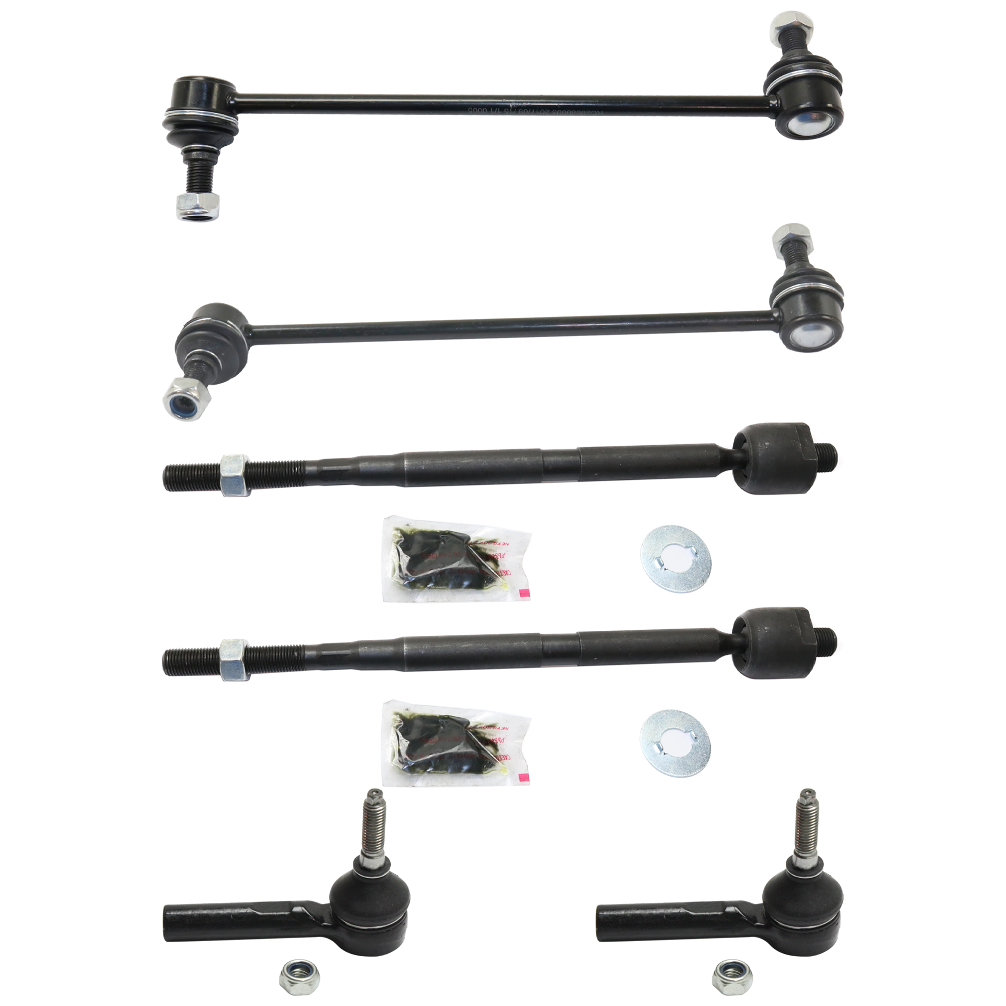 AM EQUINOX TORRENT 08-09 FRONT TIE ROD RH AND LH Inner 6 pc kit with Sway Bar Link SKU KIT 072324 C458 OEM 19149839-2693399-15140337-1