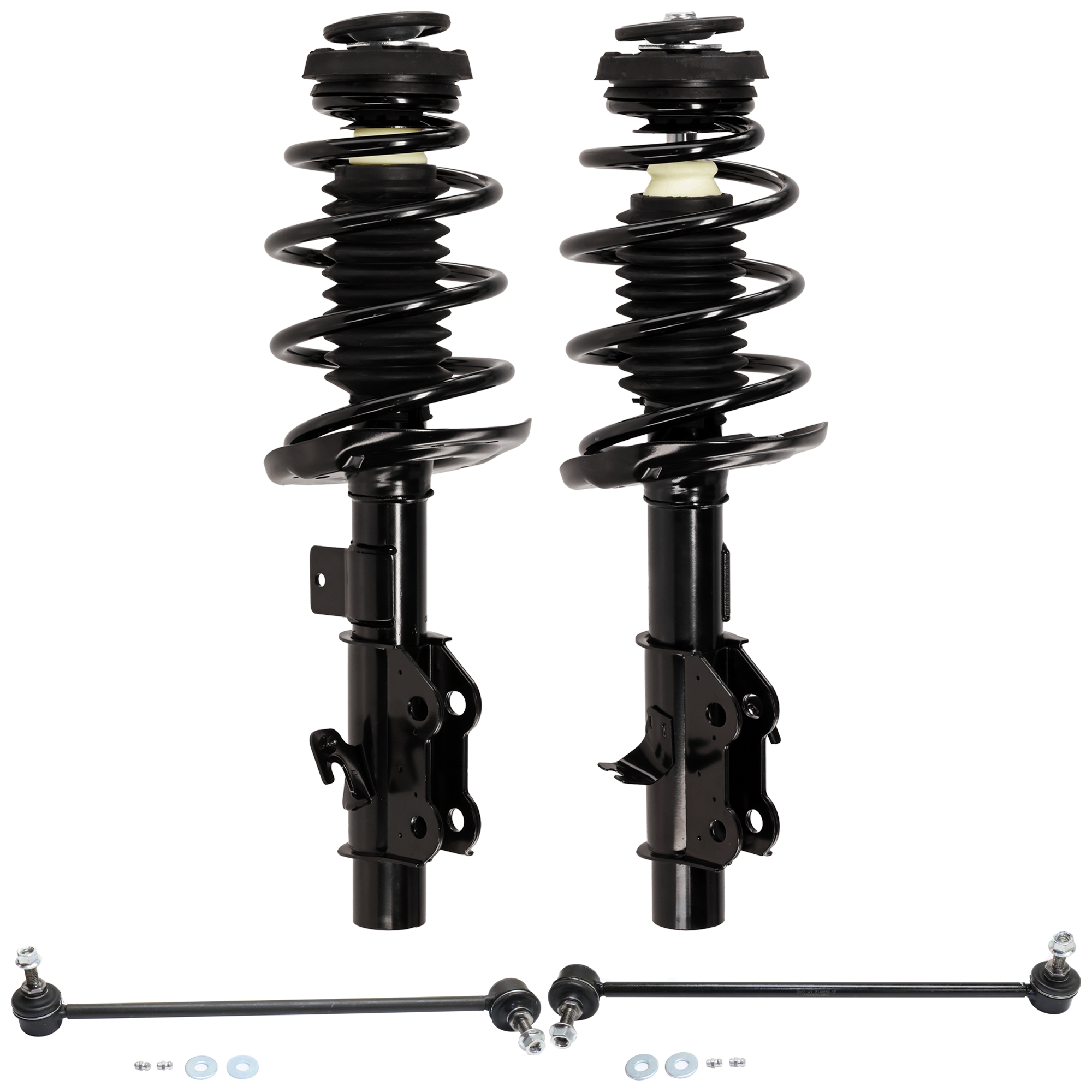 AM CAMARO 10-11 FRONT FULLY LOADED STRUT RH AND LH 4 pc kit with Sway Bar Links SKU KIT 072324 C469 OEM 1333507R 172336-34GM1143 LS549