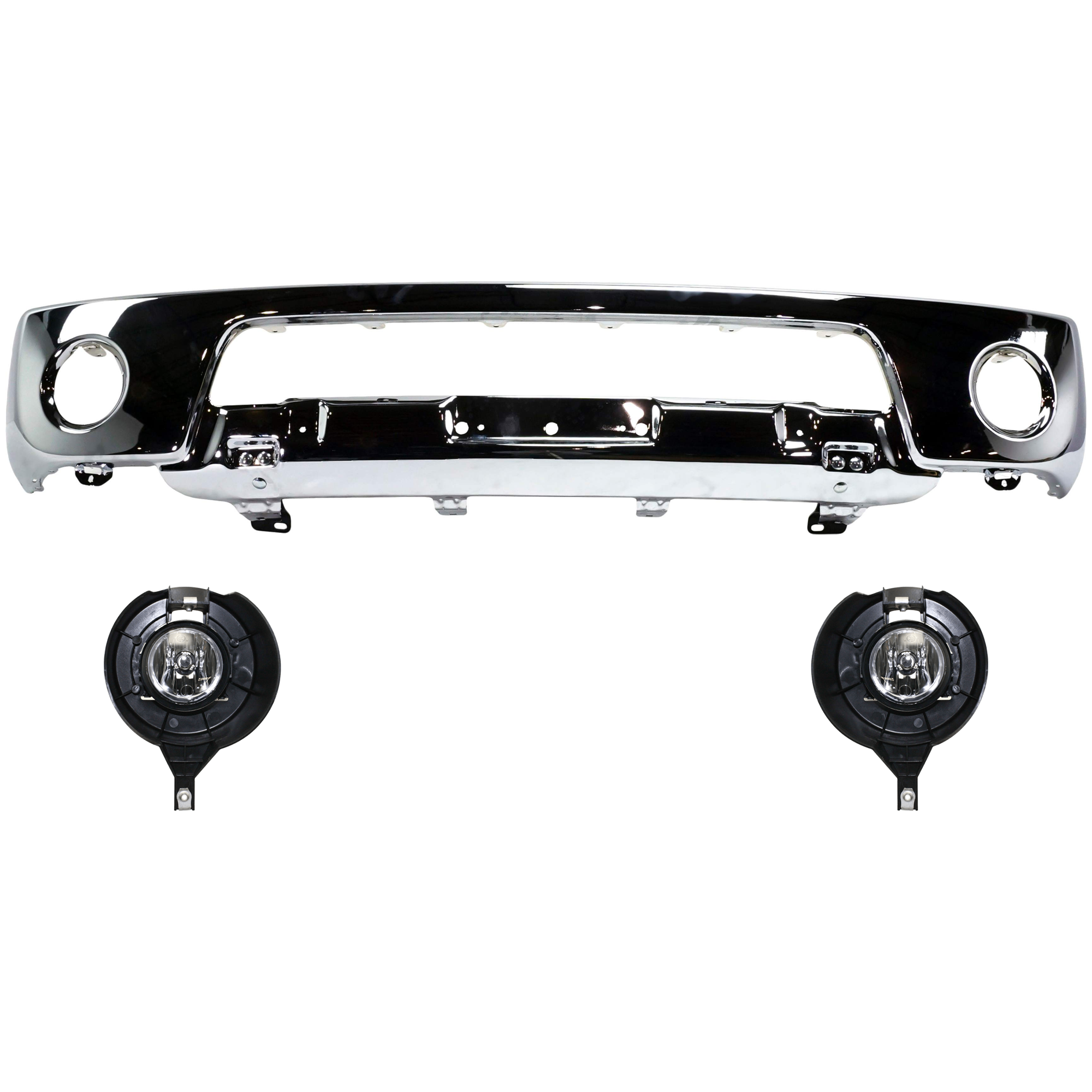 AM FRONTIER 05-08 FRONT BUMPER Lower 3 pc kit Fog Light SKU KIT 072324 C551 Partslink NI1002138 NI2592121 NI2593121 OEM 62014EA800-26155EA825-26150EA8